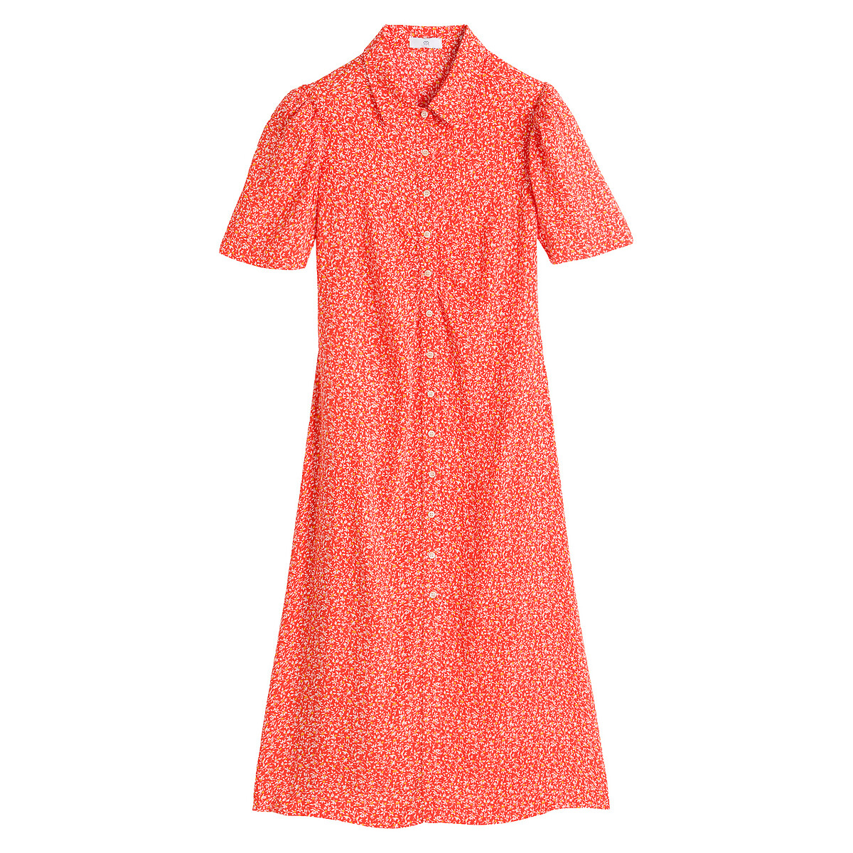 Платье-рубашка LaRedoute С короткими рукавами и цветочным рисунком 36 (FR) - 42 (RUS) красный, размер 36 (FR) - 42 (RUS) С короткими рукавами и цветочным рисунком 36 (FR) - 42 (RUS) красный - фото 5