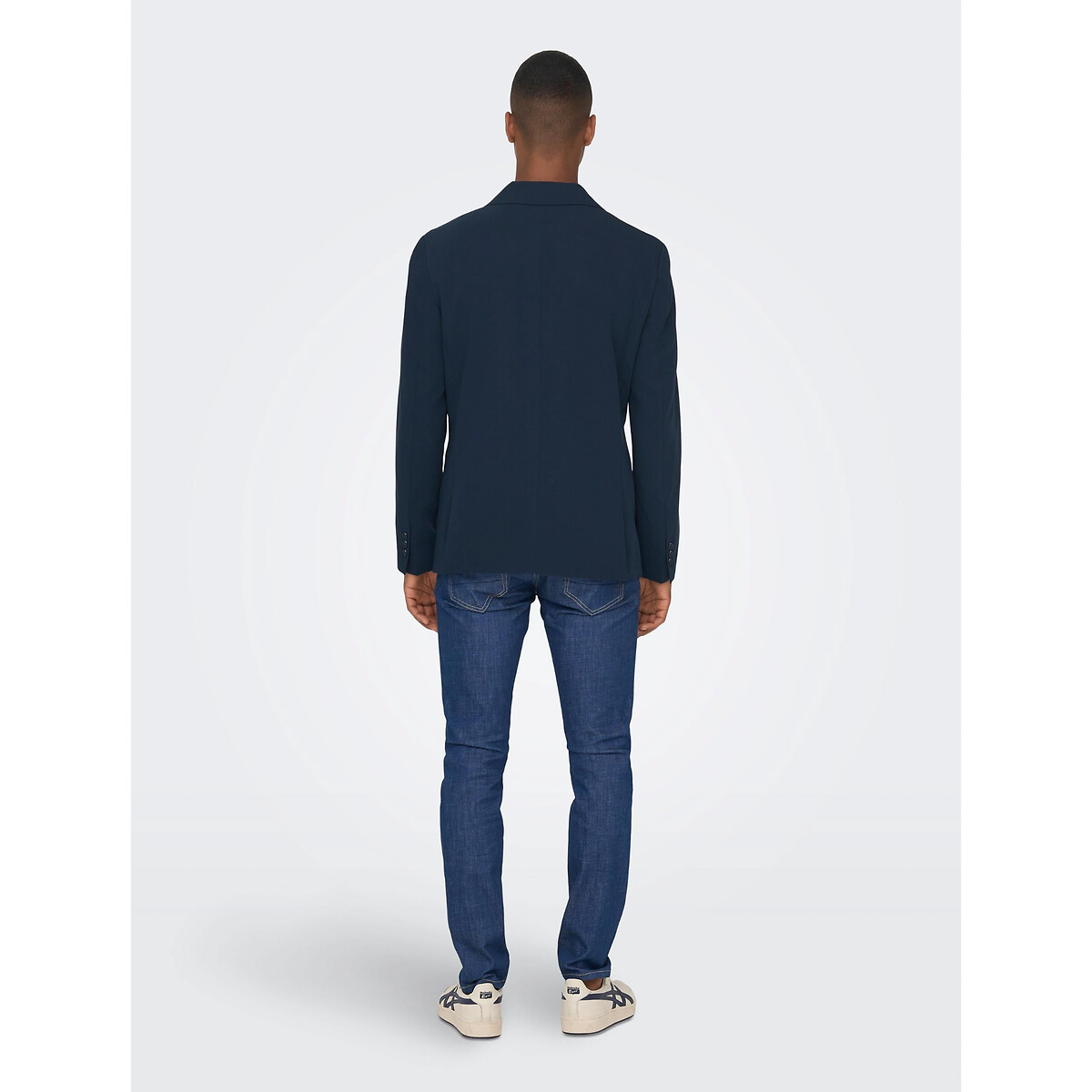 Пиджак Приталенного покроя удлиненный 52 синий LaRedoute, размер 52 - фото 4