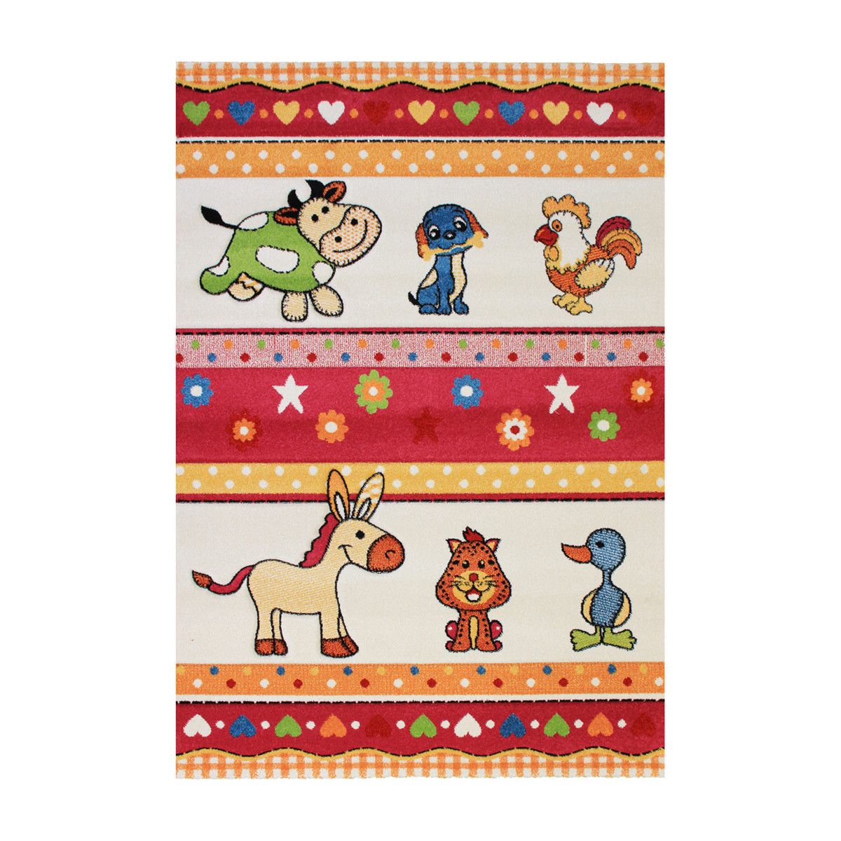Tapis multicolore pour chambre bébé Fermette