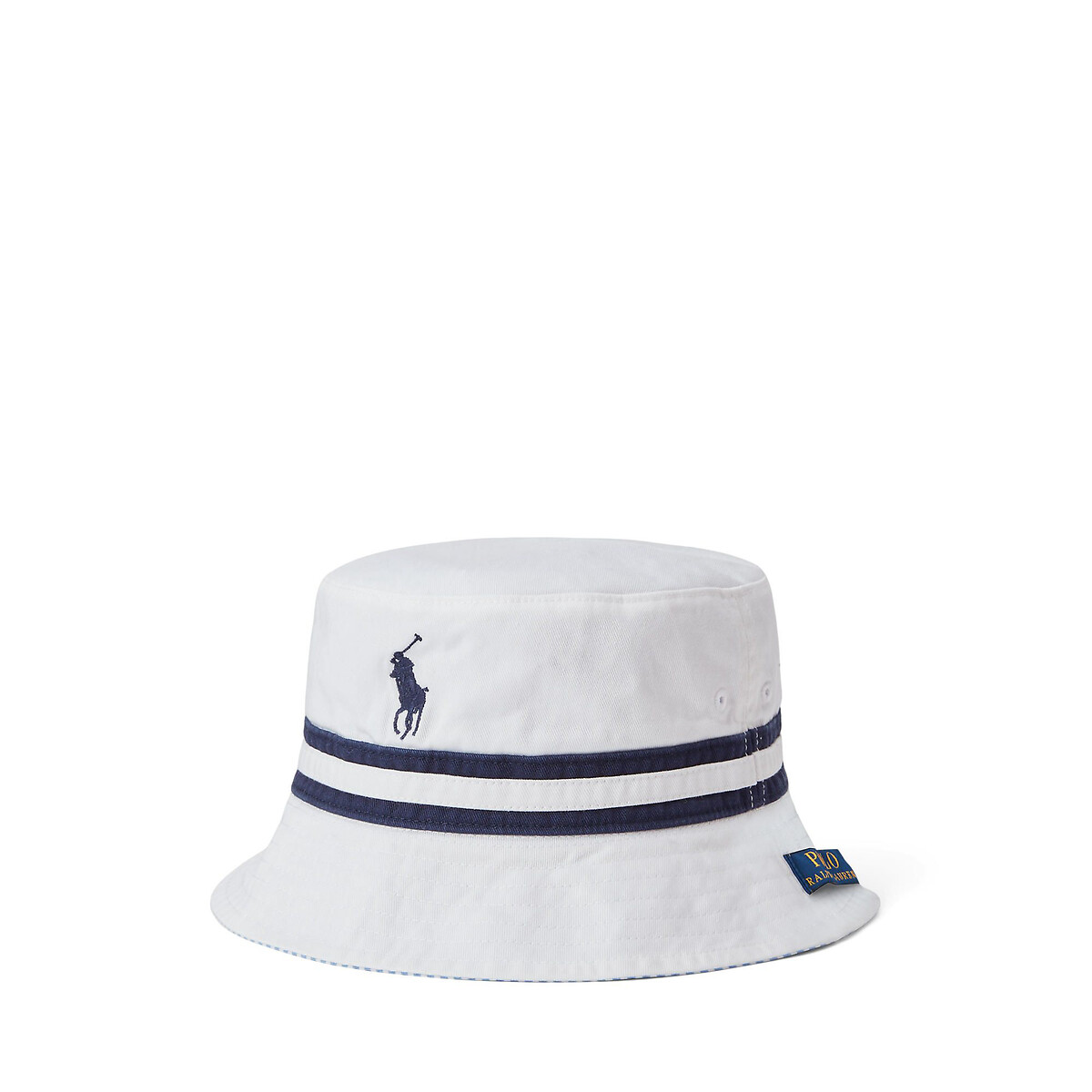 Шляпа-боб двухсторонняя из тонкой полосатой ткани  L/XL белый LaRedoute, размер L/XL Шляпа-боб двухсторонняя из тонкой полосатой ткани  L/XL белый - фото 3