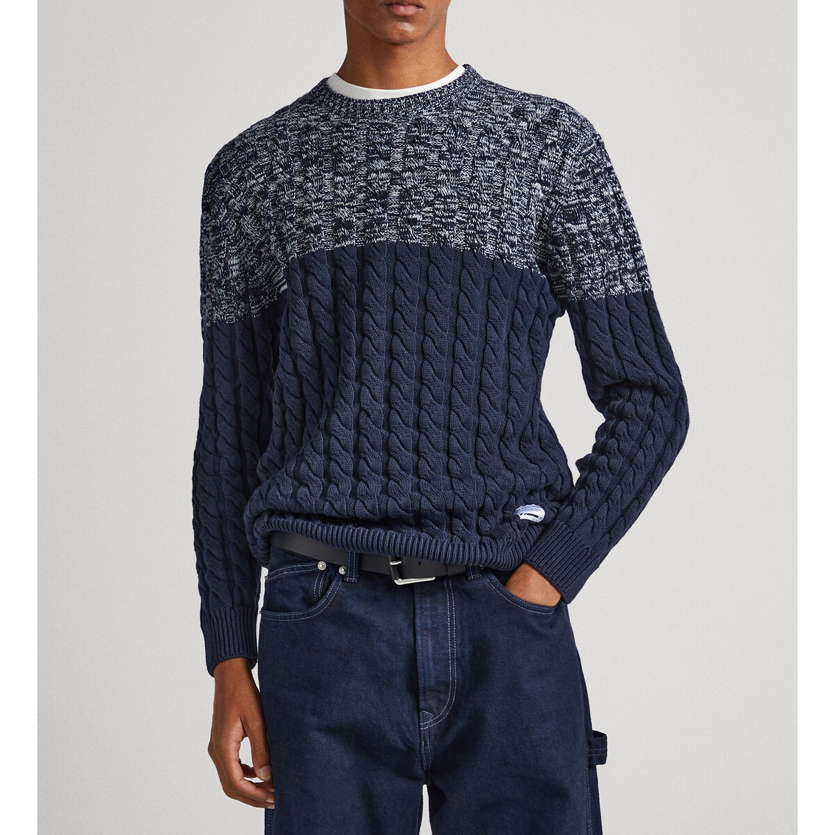 Пуловер С круглым вырезом XS синий LaRedoute, размер XS