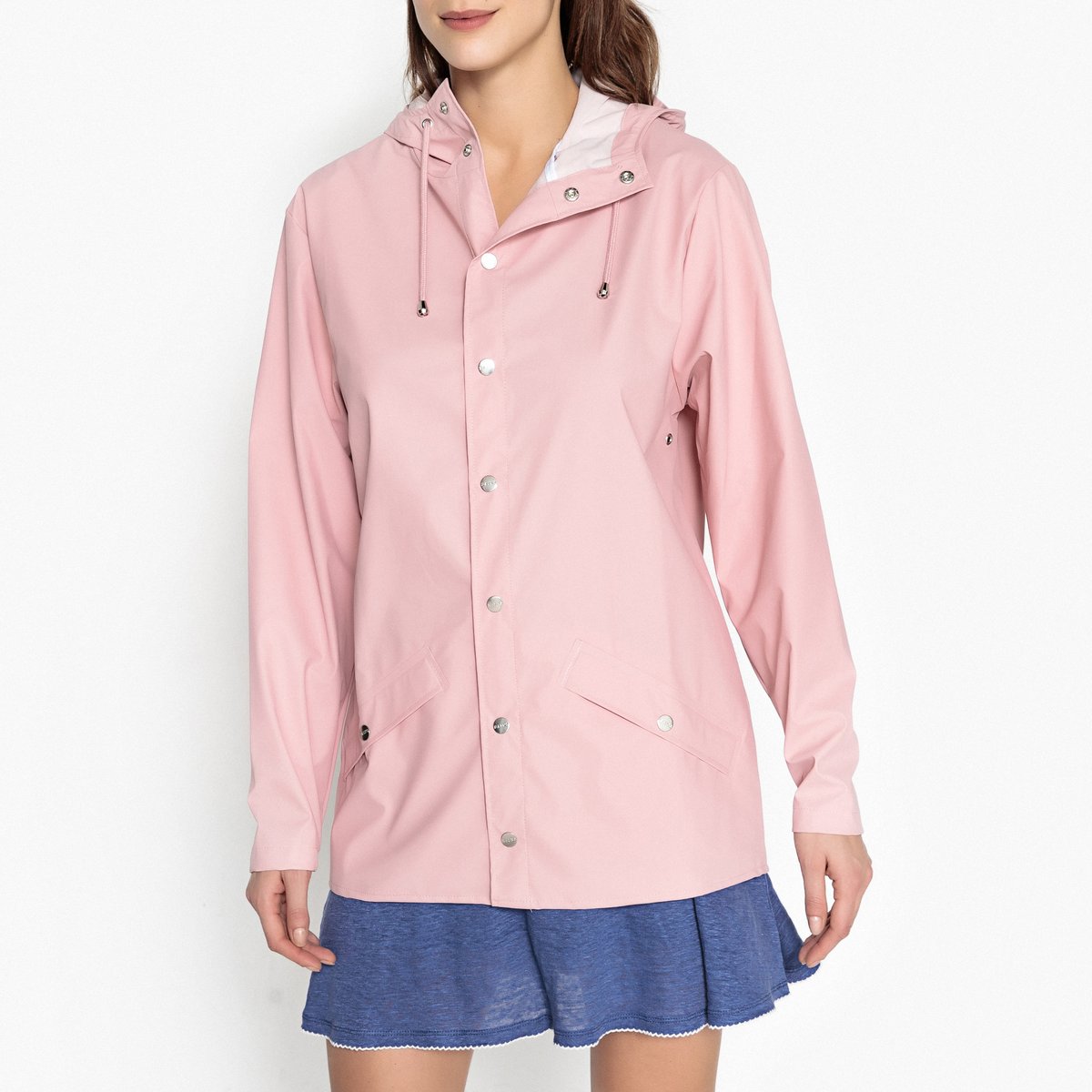 

Плащ короткий с капюшоном JACKET