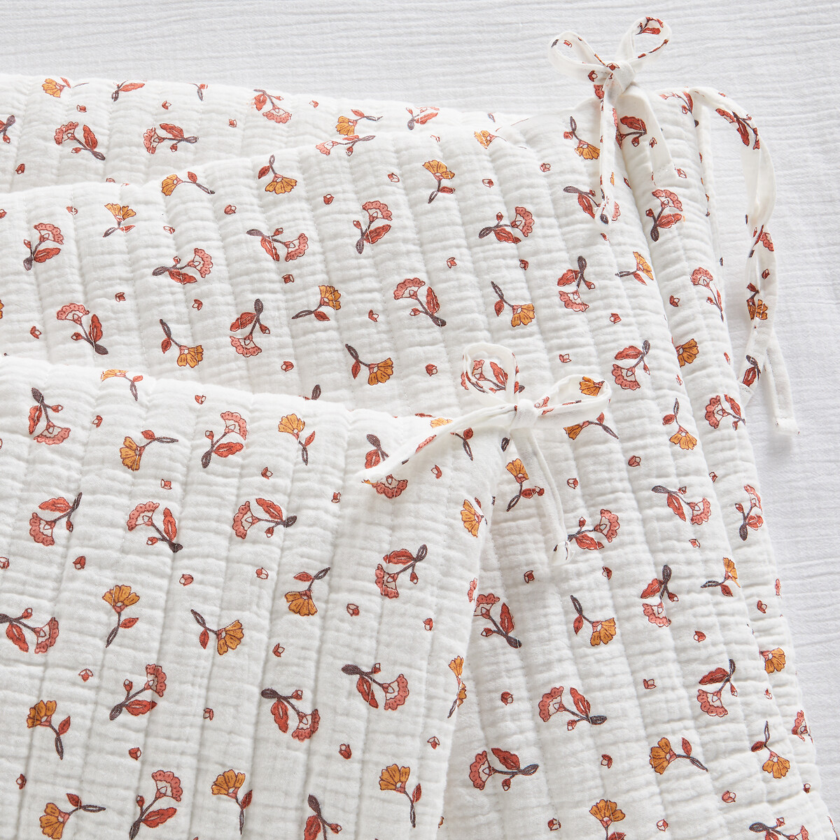 Бортики LA REDOUTE INTERIEURS В кроватку из газовой хлопчатобумажной ткани 180 x 40 см разноцветный, размер 180 x 40 см - фото 2