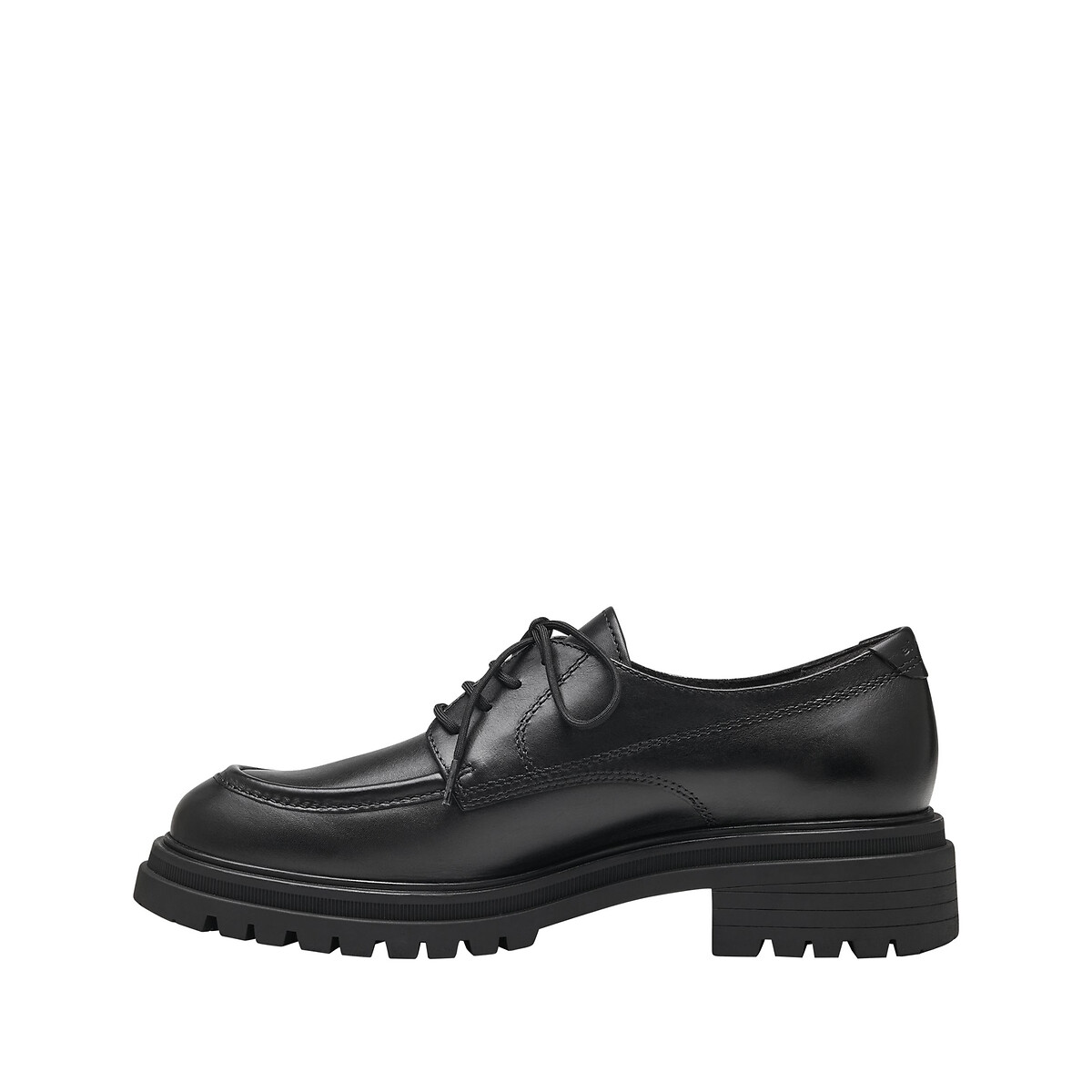 Ботинки-дерби Из кожи 38 черный LaRedoute, размер 38 - фото 4