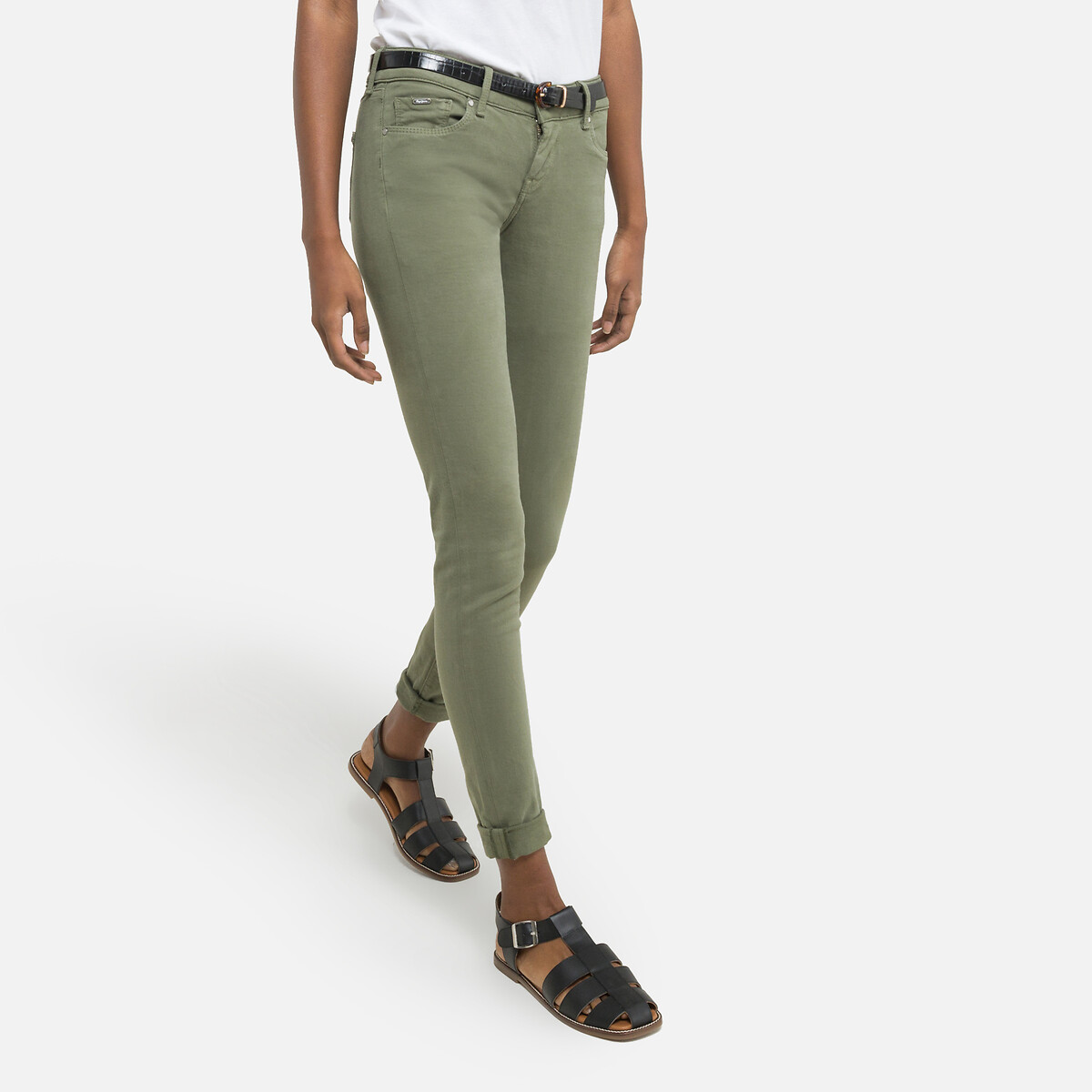 Брюки PEPE JEANS Skinny Soho 24 зеленый