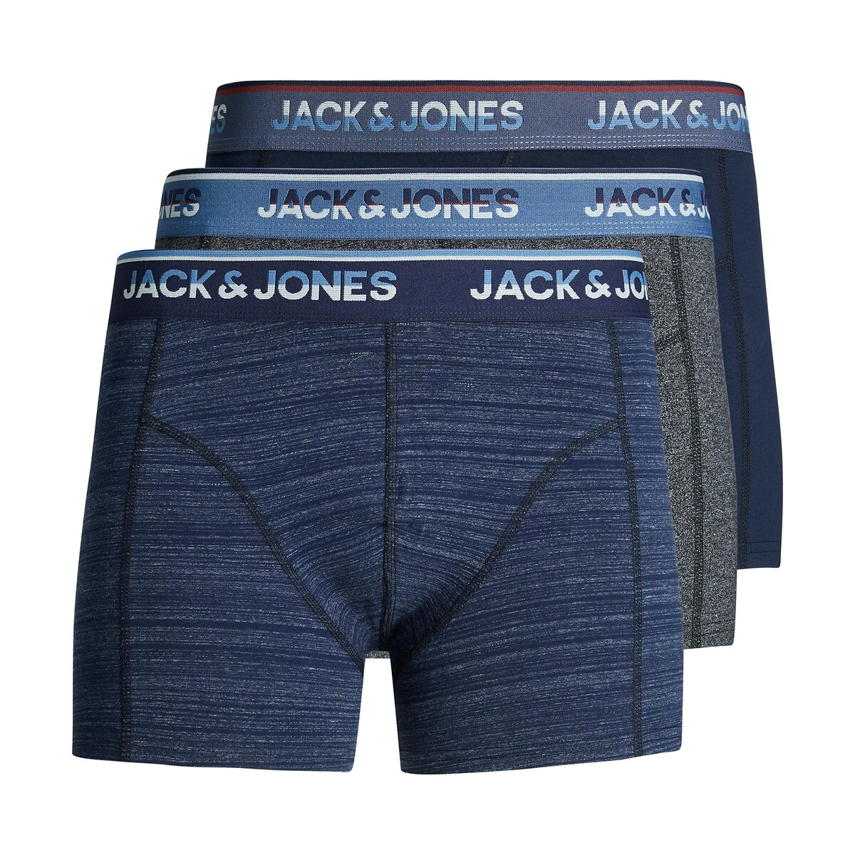 

Комплект из 3 однотонных трусов-боксеров JACK & JONES, Синий, Комплект из 3 однотонных трусов-боксеров La Redoute M синий