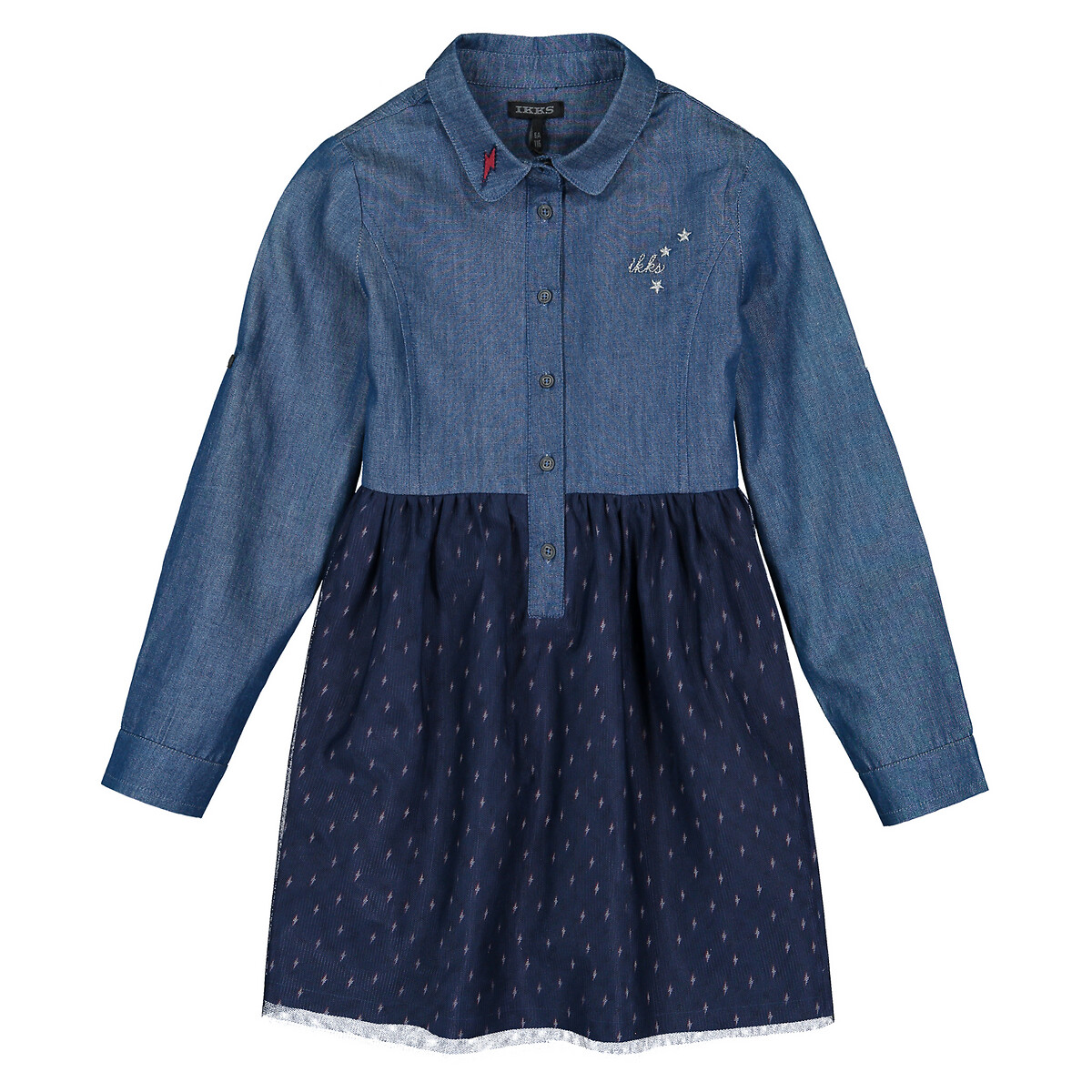 Платье-рубашка La Redoute 5-14 лет 12 лет -150 см синий, размер 12 лет -150 см