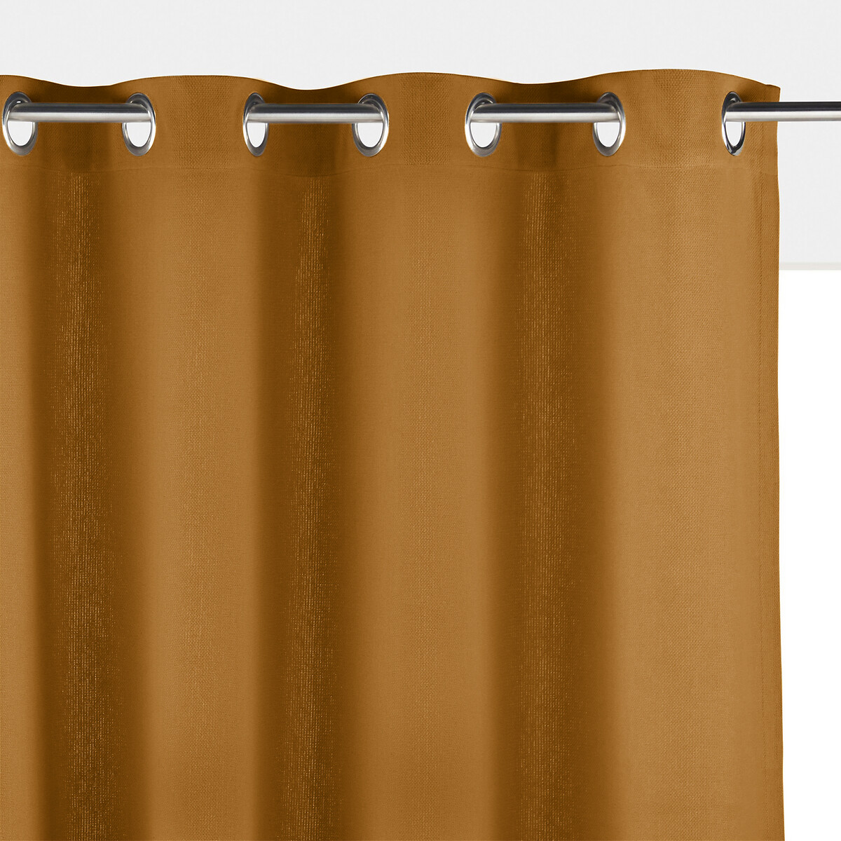 Image of Panama Plain Single Cotton Curtain with Eyelets