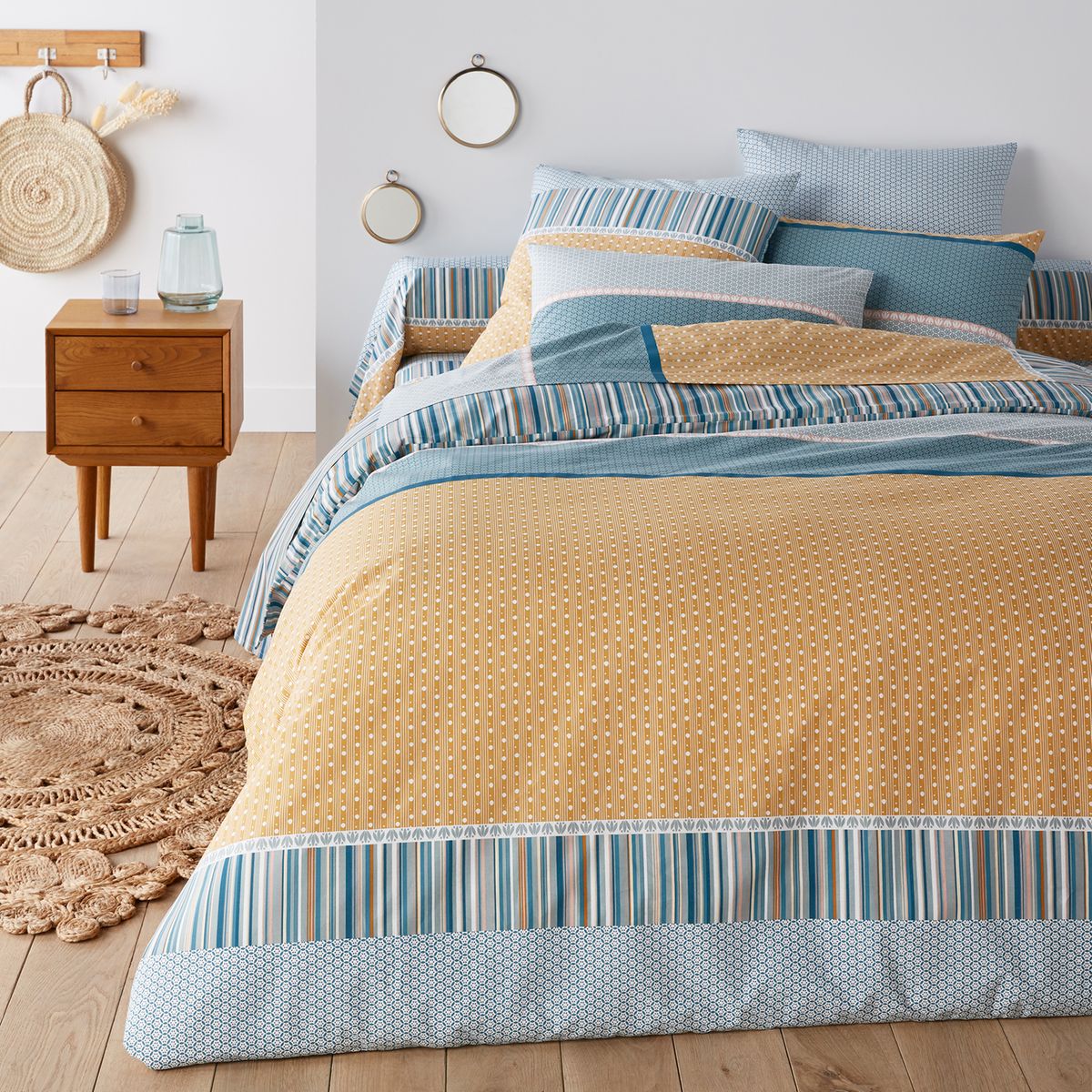 Housse de couette coton Metismix Jaune