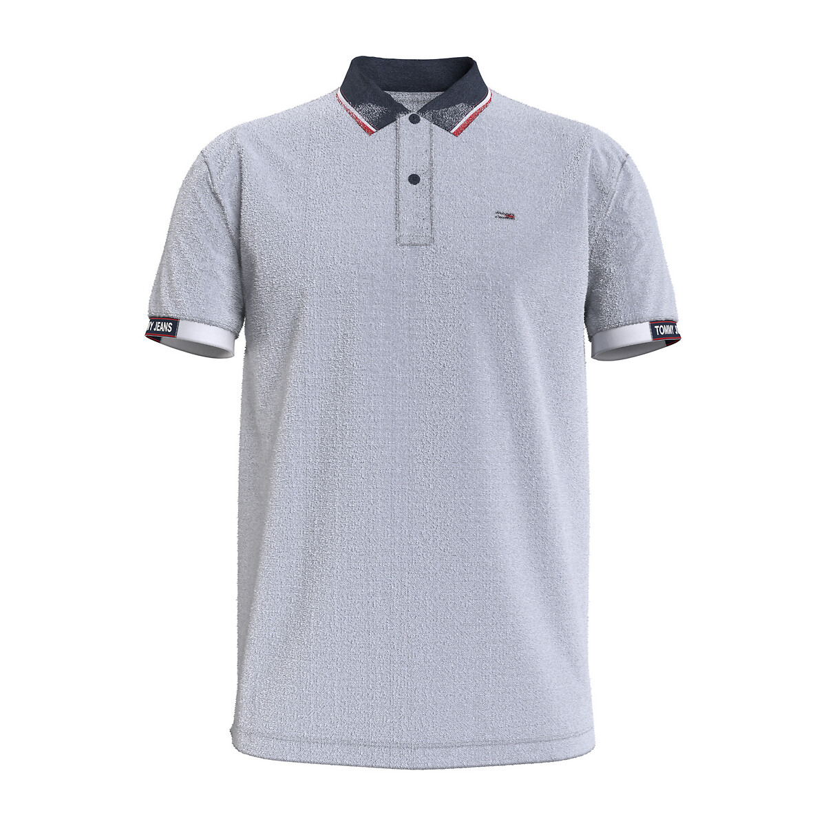 Polo slim stretch, gola com3 botões