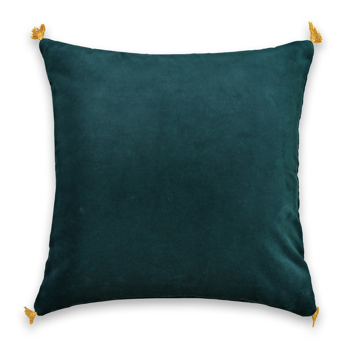 Чехол LaRedoute На подушку из велюра Paula 40 x 40 см зеленый, размер 40 x 40 см - фото 1