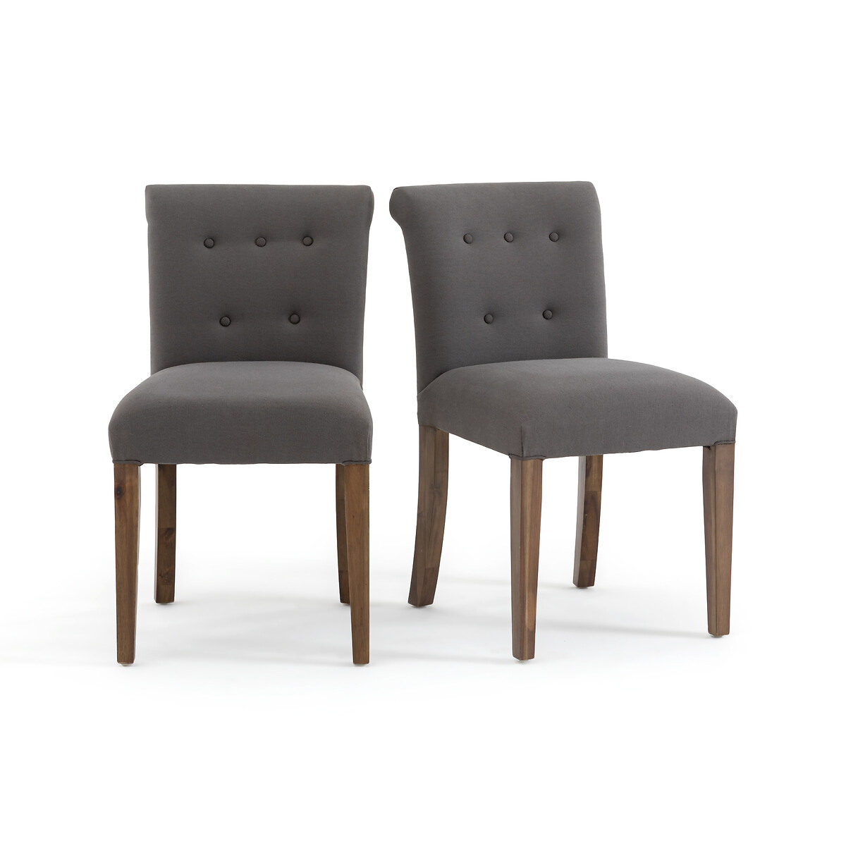 Комплект из 2 стульев с Обитой спинкой Adlia единый размер серый