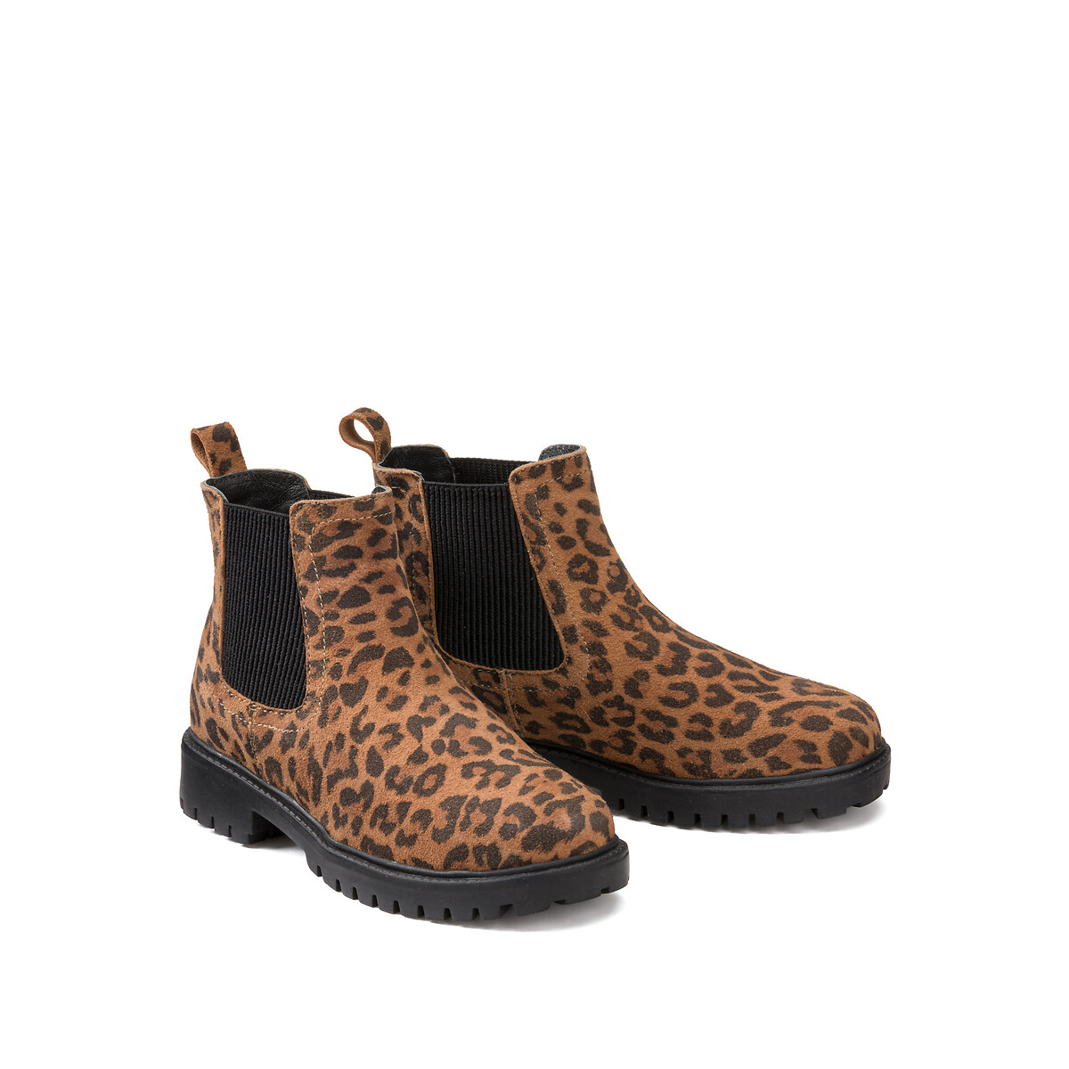 Ботинки из кожи с леопардовым принтом  28 другие LaRedoute, размер 28 - фото 2