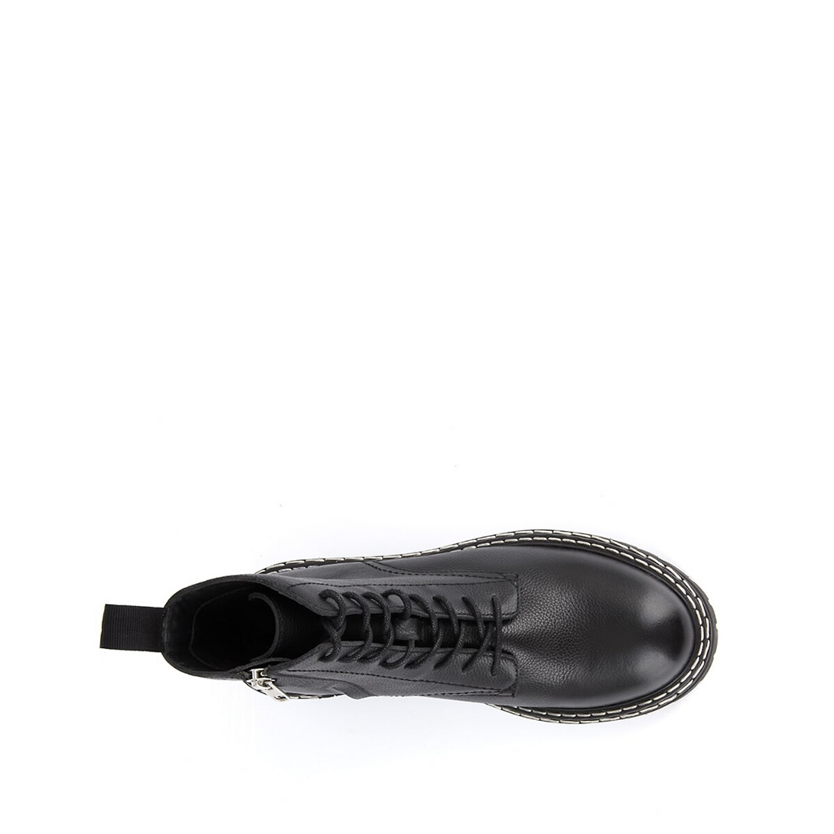 Ботинки LaRedoute Из кожи на шнуровке Reine 38 черный, размер 38 - фото 3