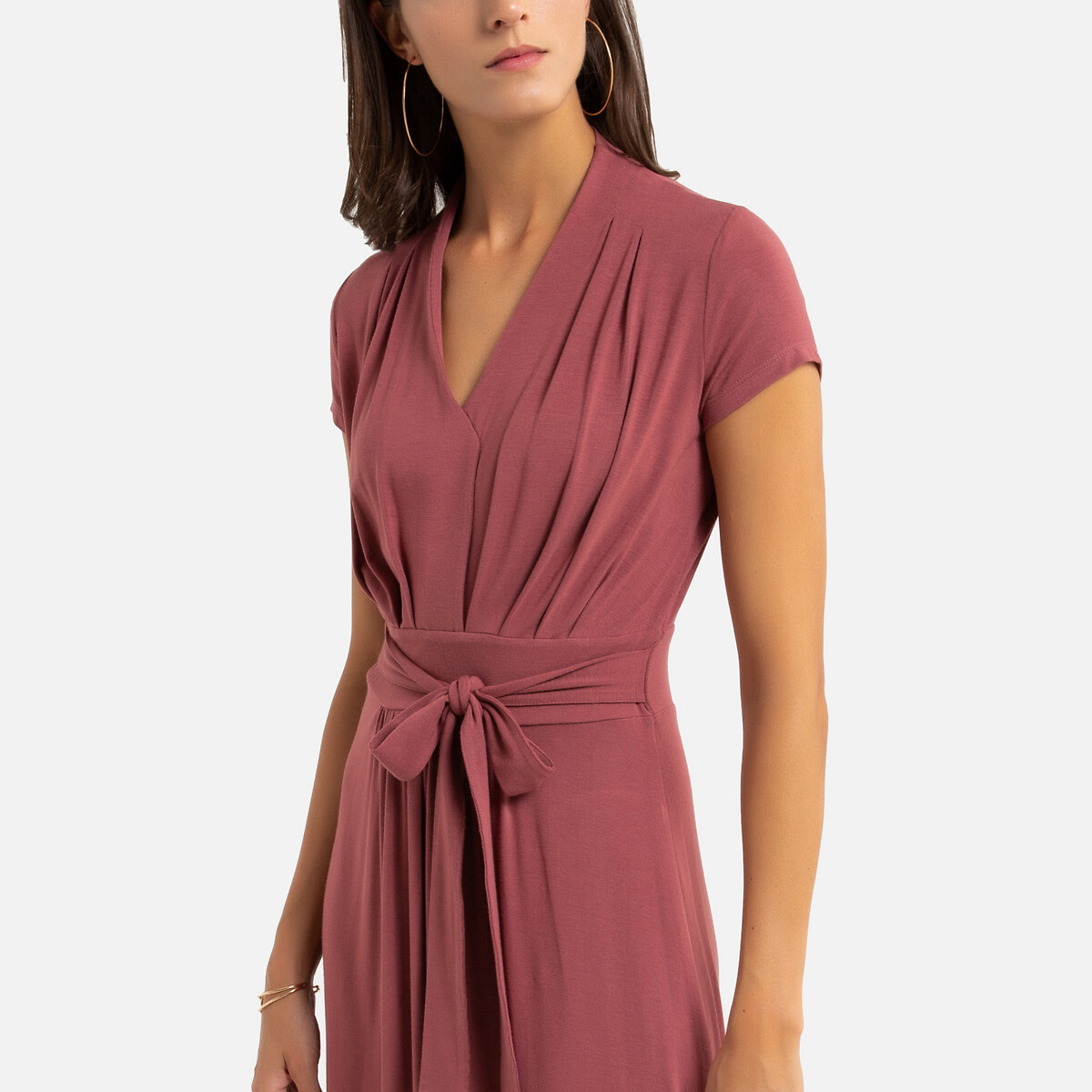 Платье La Redoute Расклешенное 52 (FR) - 58 (RUS) розовый, размер 52 (FR) - 58 (RUS) Расклешенное 52 (FR) - 58 (RUS) розовый - фото 3