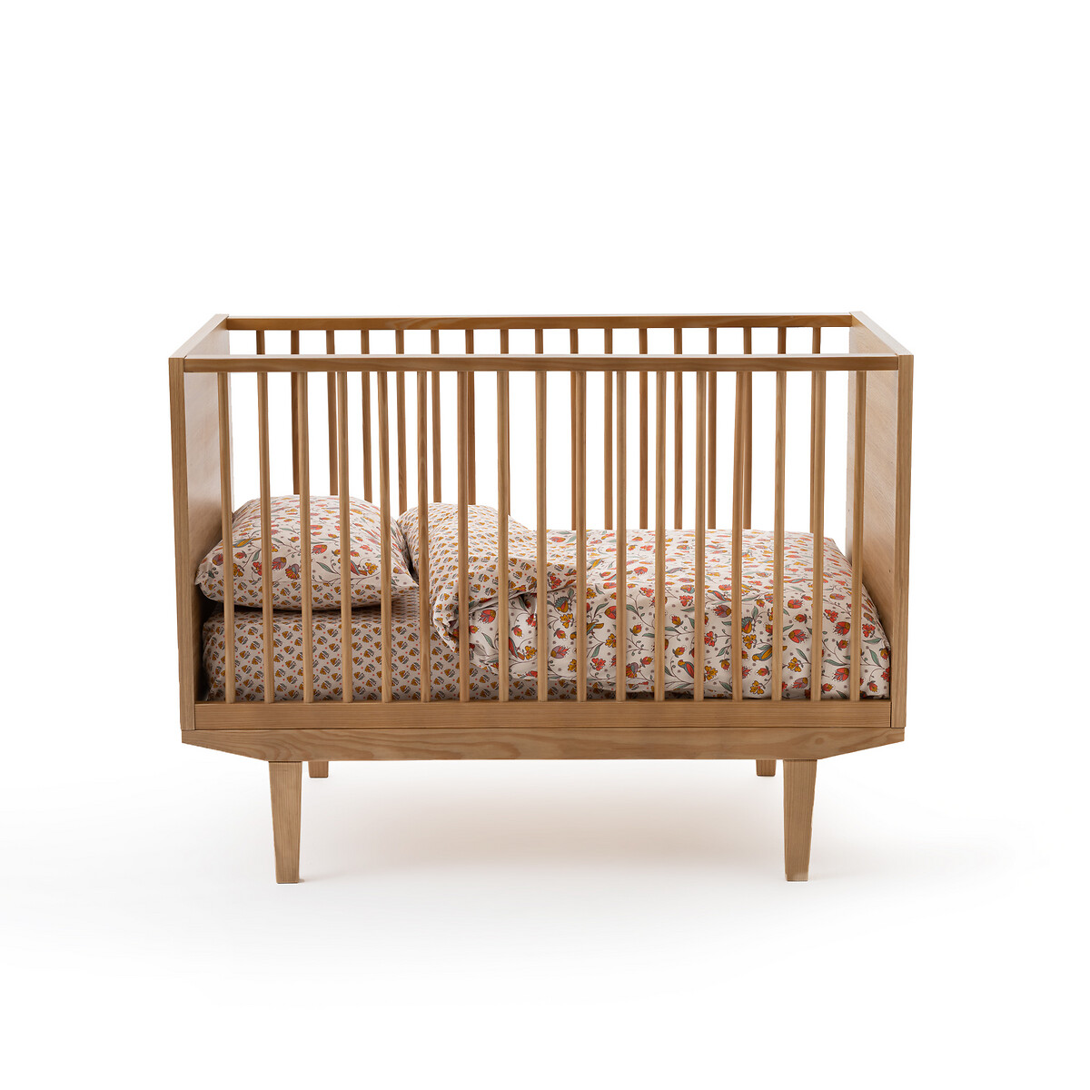 Кровать LaRedoute Детская винтажная с кроватным основанием Elyo 60 x 120 см каштановый, размер 60 x 120 см - фото 3