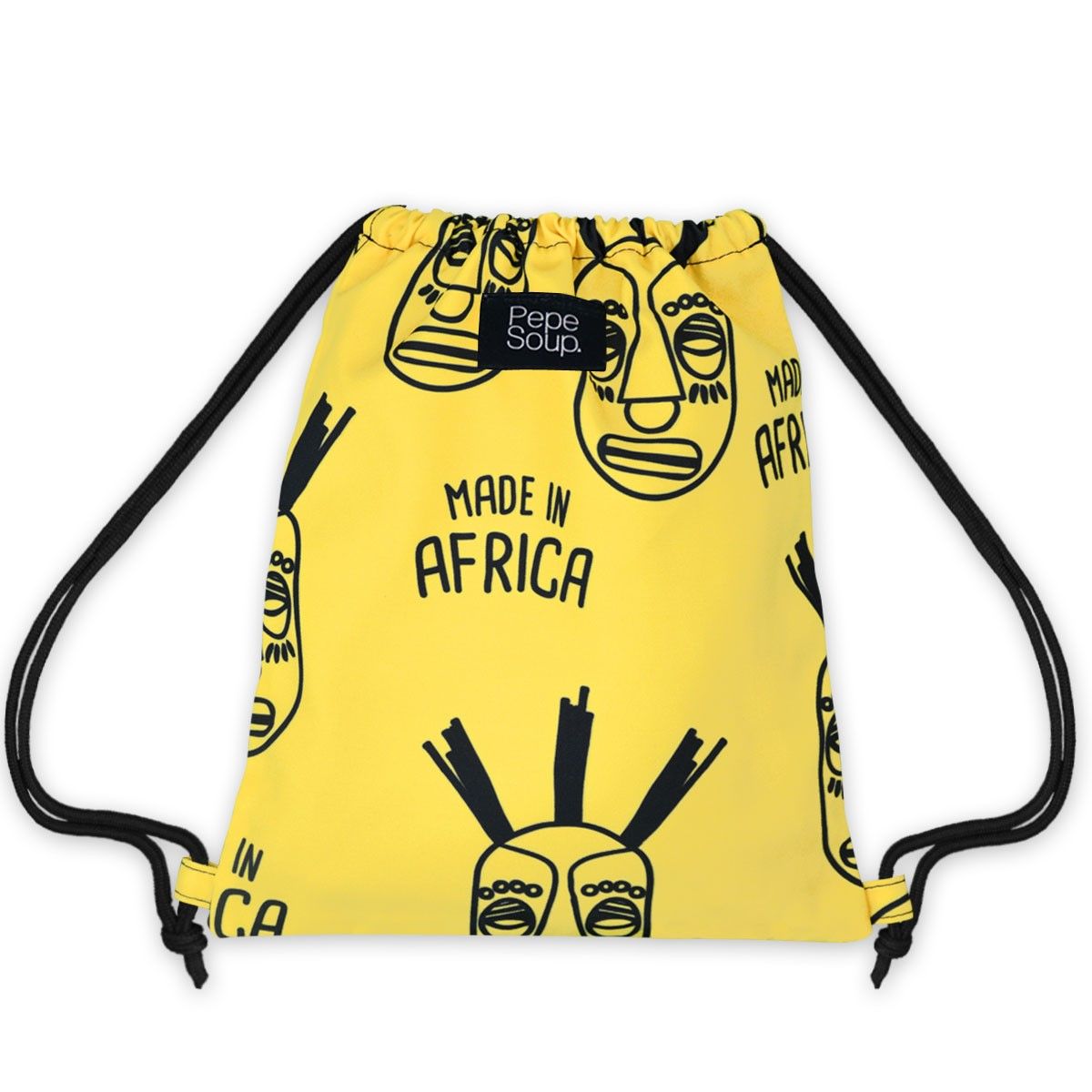 Sac à cordons en toile motif Boubou