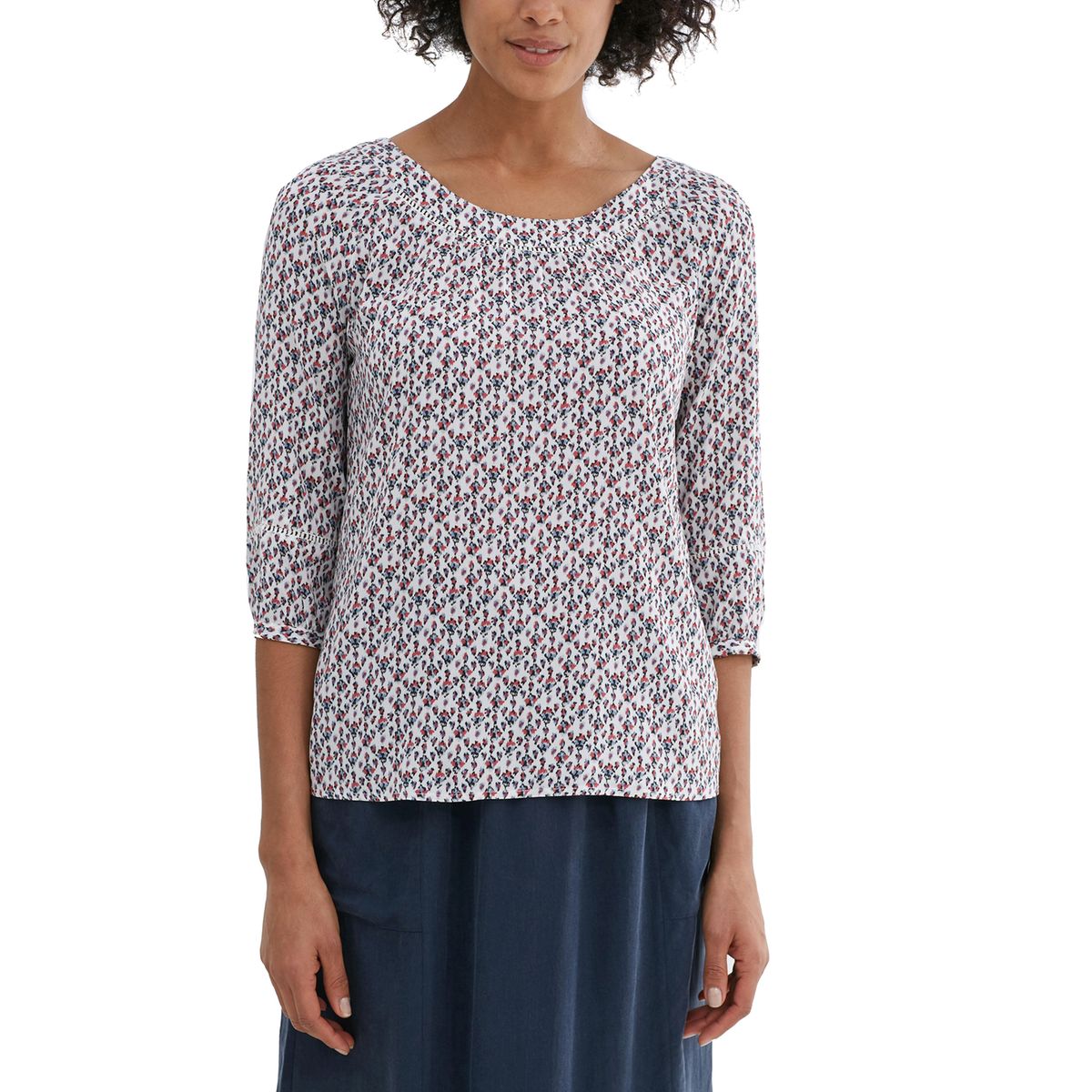 Blouse manches 3/4 imprimé fleuri