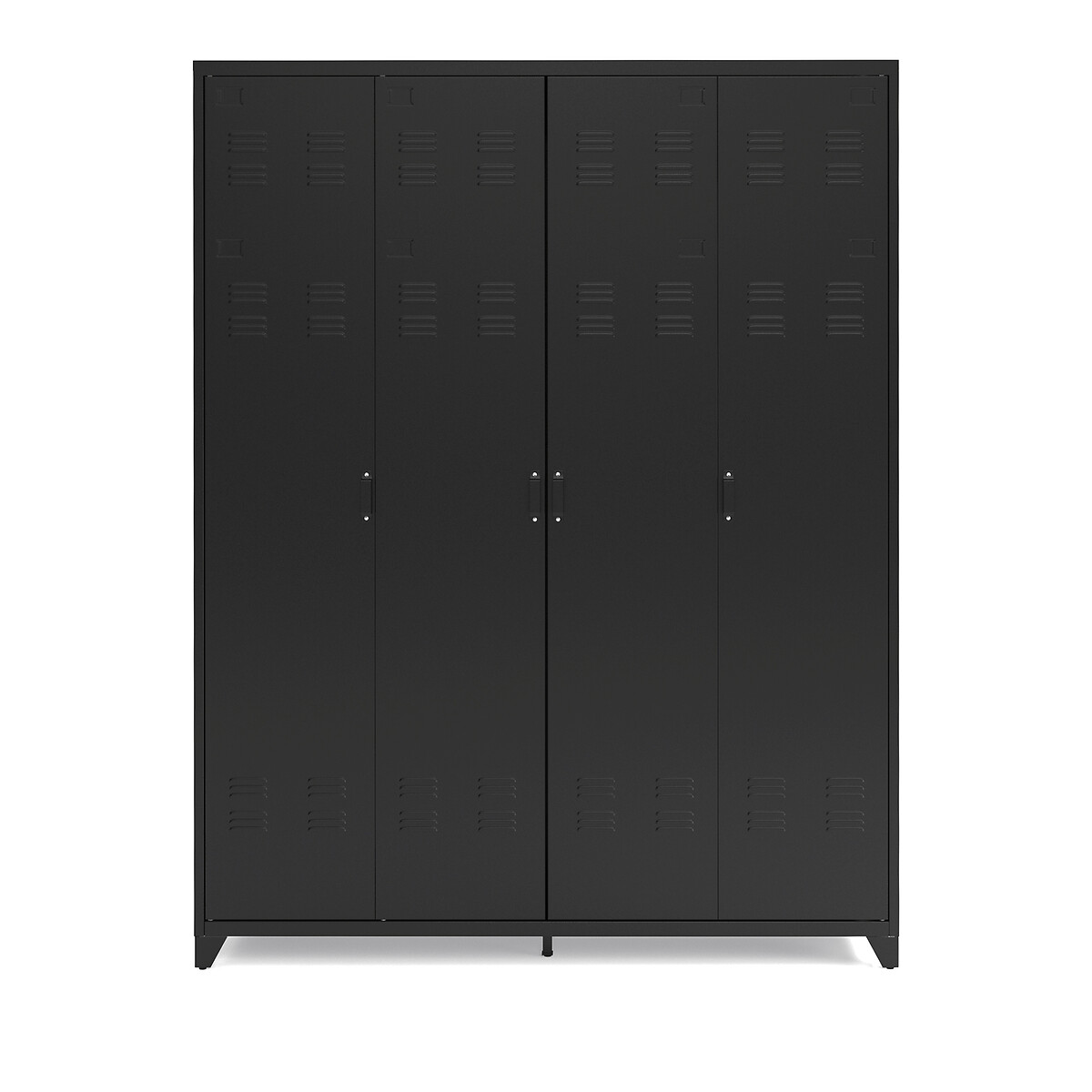 Шкаф 4-х дверный металлический Hiba единый размер черный