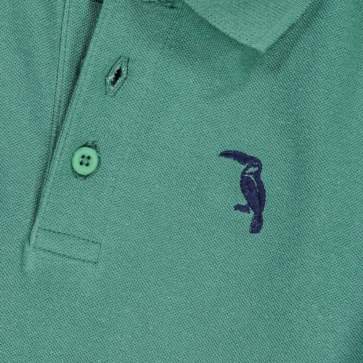 Рубашка-поло LA REDOUTE COLLECTIONS С короткими рукавами из биохлопка 3-12 лет 6 зеленый, размер 6 - фото 4