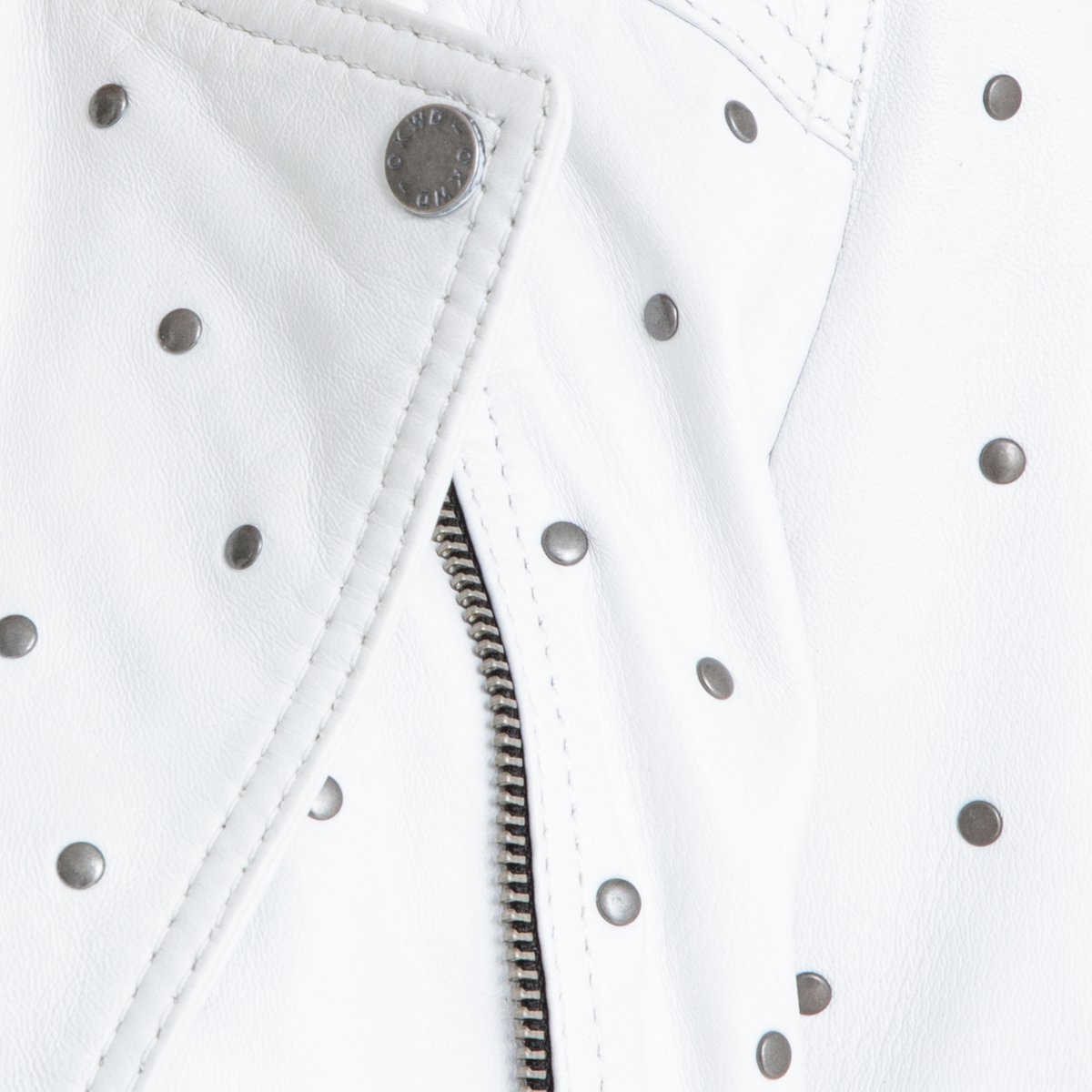 Куртка LaRedoute С люверсами из кожи мутона MELIANA XS белый, размер XS - фото 4