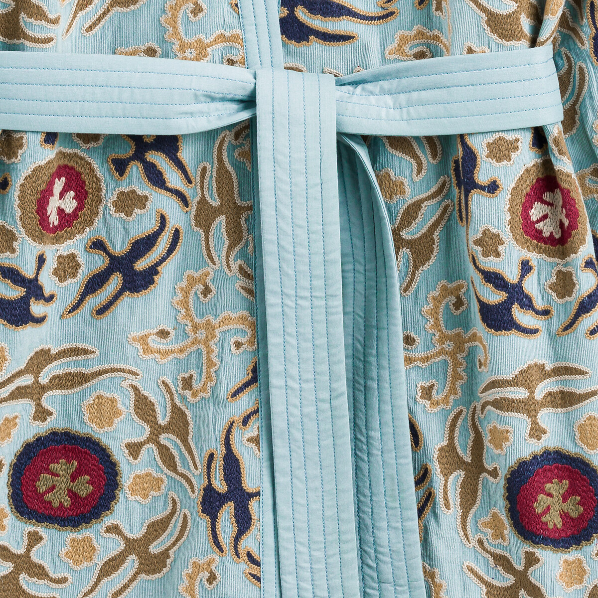 Жакет-кимоно из велюра с вышивкой  44 (FR) - 50 (RUS) синий LaRedoute, размер 44 (FR) - 50 (RUS) Жакет-кимоно из велюра с вышивкой  44 (FR) - 50 (RUS) синий - фото 3