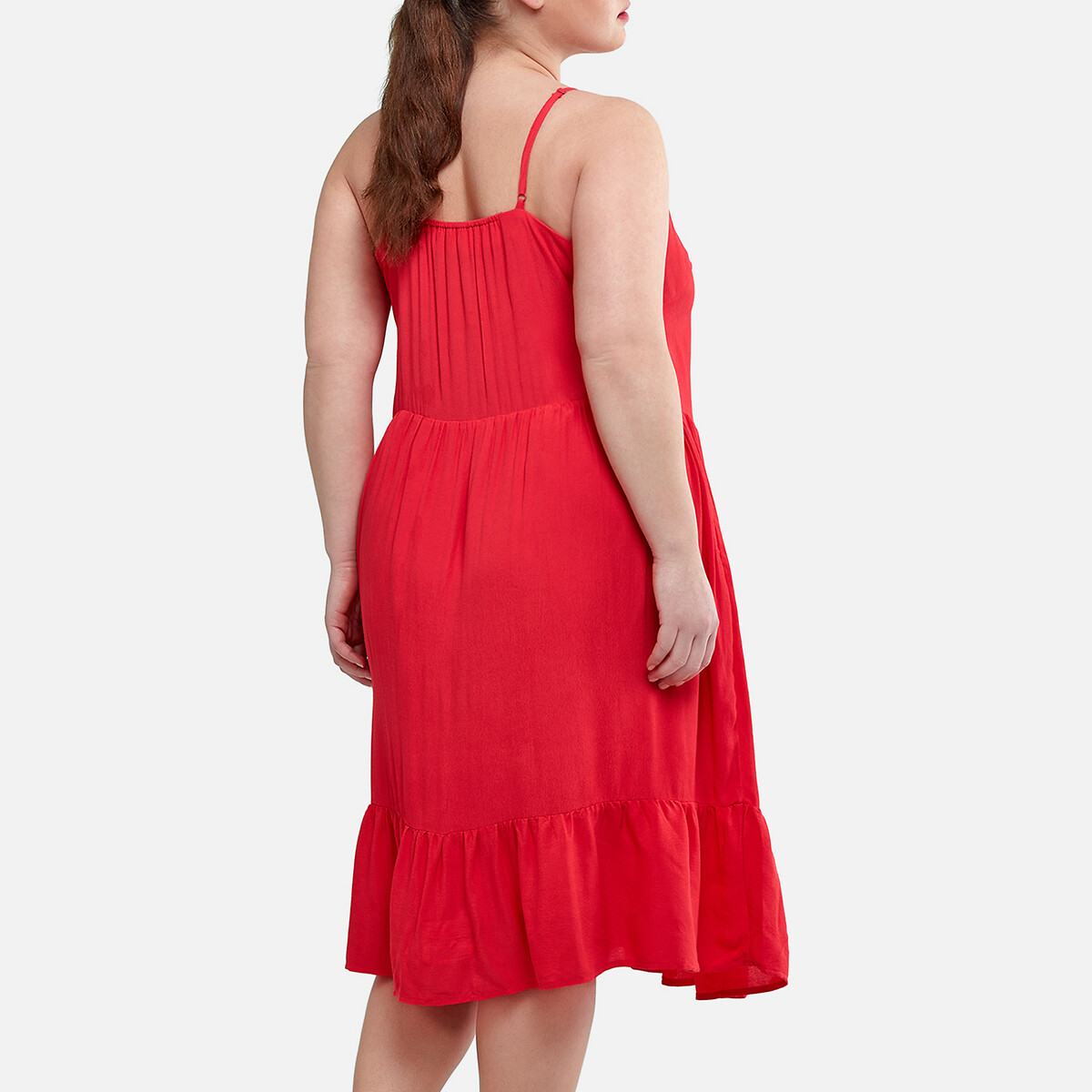 Платье La Redoute Короткое на тонких бретелях 54 (FR) - 60 (RUS) красный, размер 54 (FR) - 60 (RUS) Короткое на тонких бретелях 54 (FR) - 60 (RUS) красный - фото 4