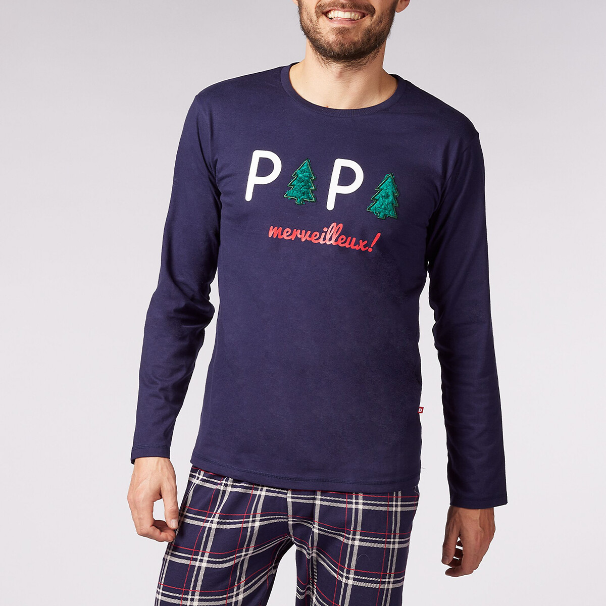 Пижама DODO Пижама С длинными рукавами и брюками с принтом Papa XL синий, размер XL - фото 2