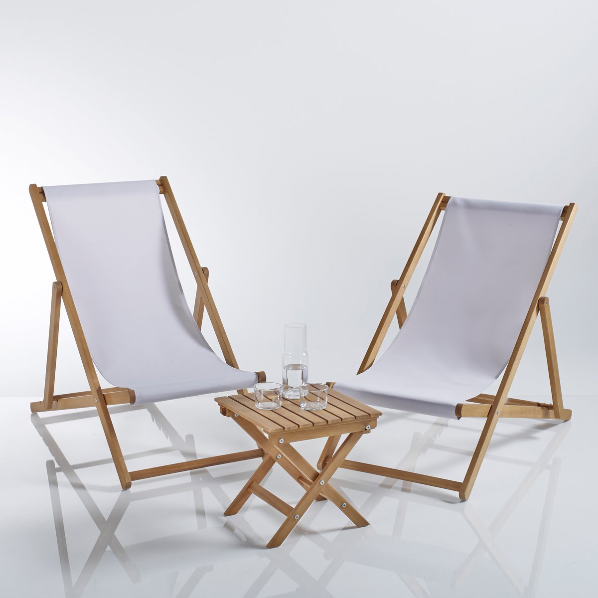 фото Комплект из двух стульев и низкого стола la redoute shopping prix