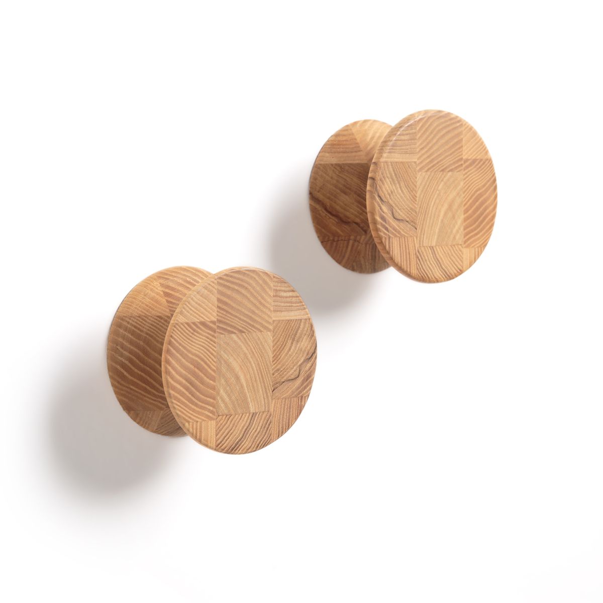 Lot de 2 patères en frêne massif ø10cm, Arame