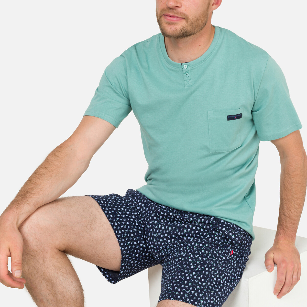 Пижама DODO С шортами с тунисским вырезом XXL зеленый, размер XXL - фото 2