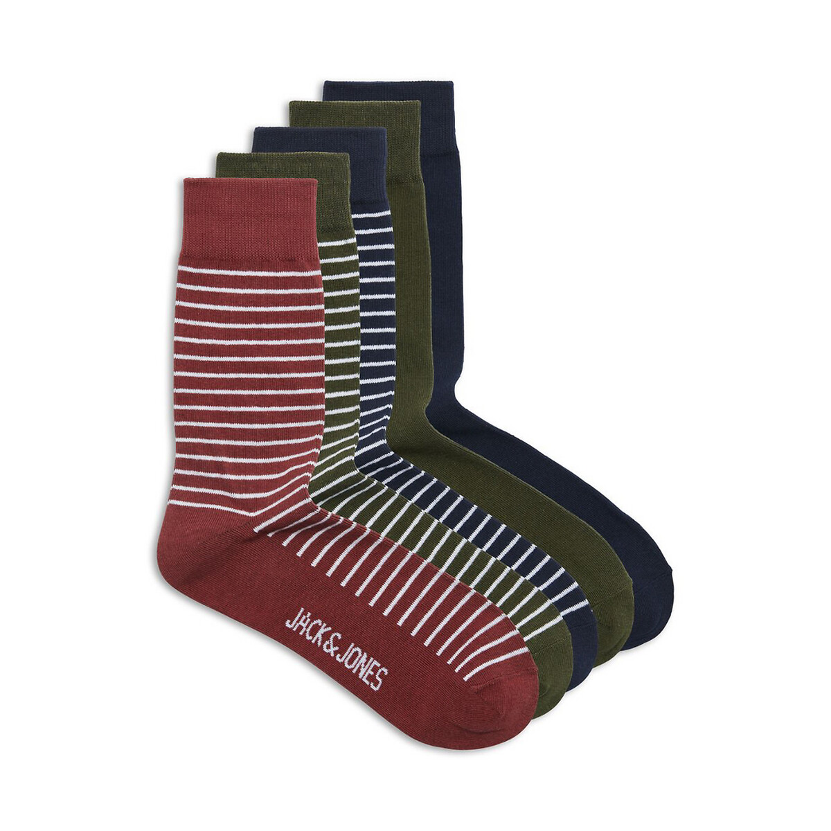 Комплект из 5 пар носков LaRedoute La Redoute 40/46 красный, размер 40/46