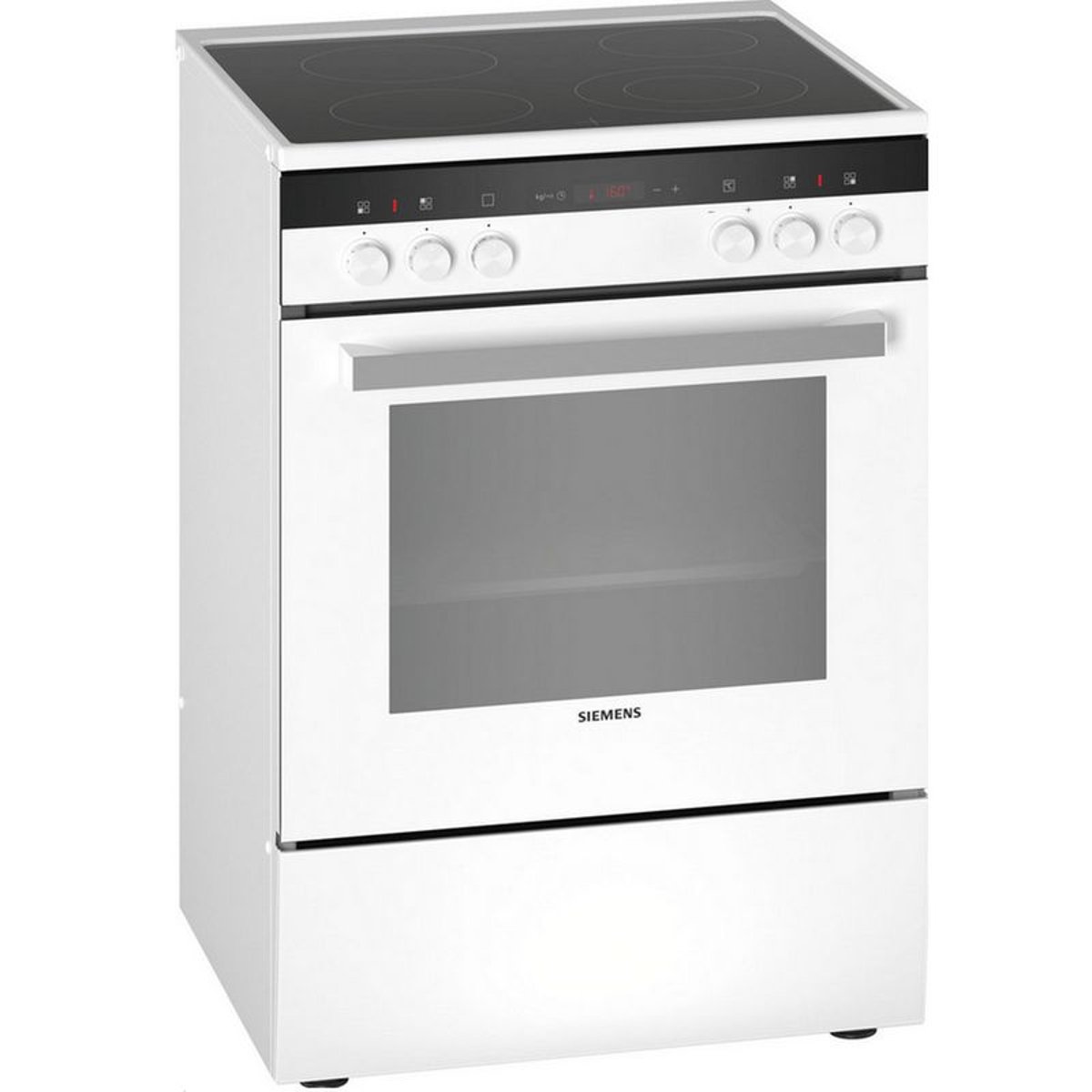 siemens - cuisinière vitrocéramique 63l 4 feux blanc - hk9r4r120