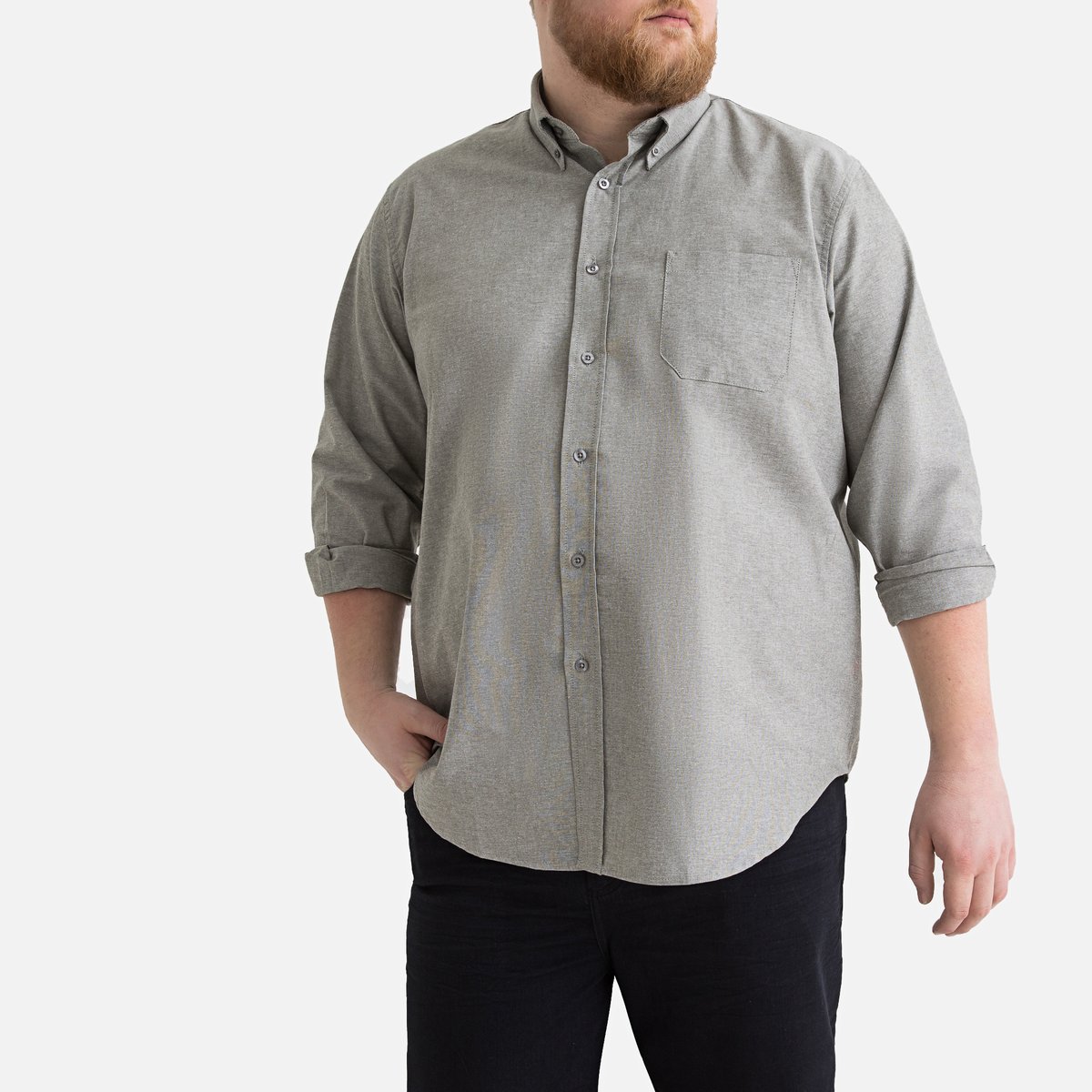 

Рубашка La Redoute, Зеленый, Однотонная с длинными рукавами 51/52 зеленый