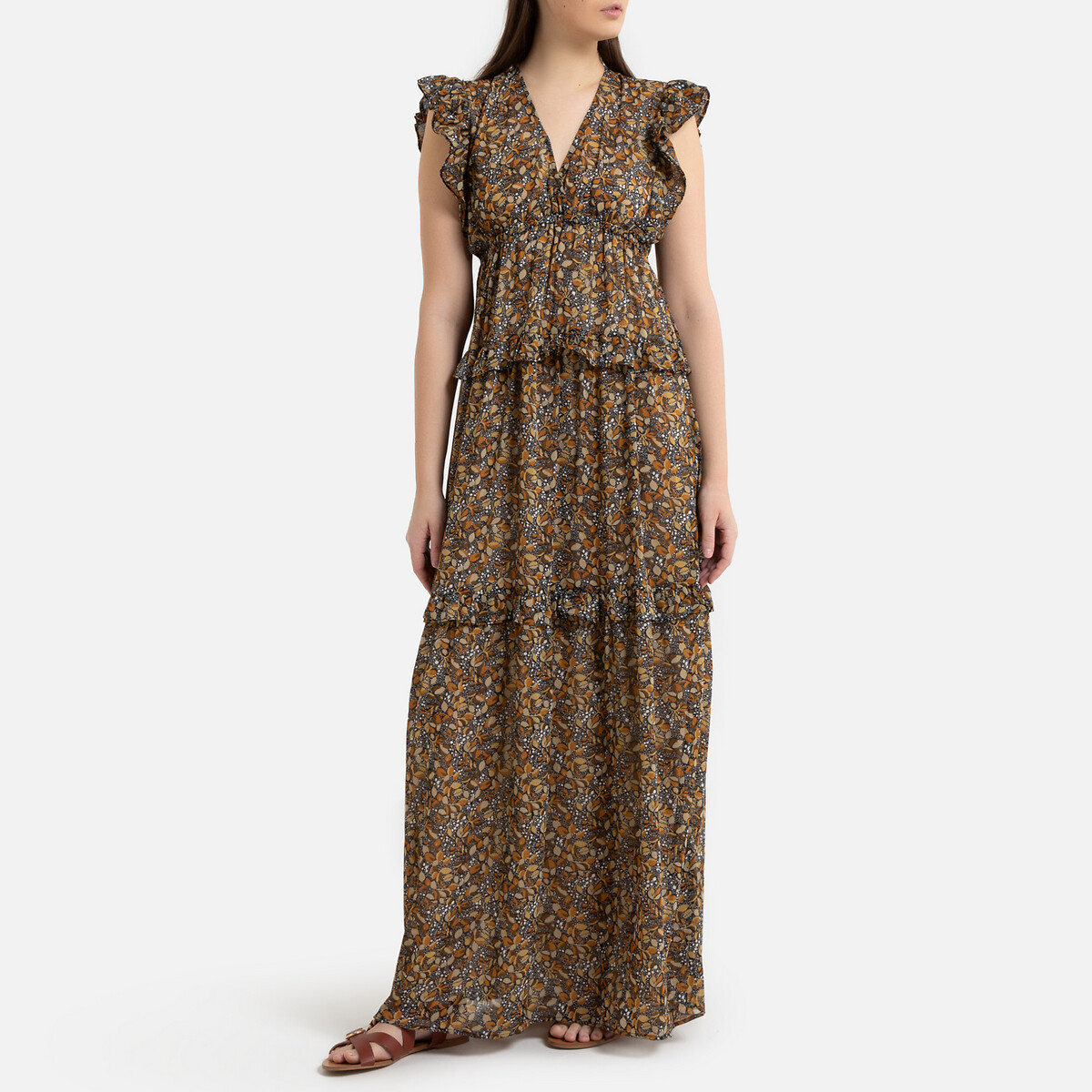

Платье La Redoute, Каштановый, Длинное с короткими рукавами SAMANTA 1(S) каштановый
