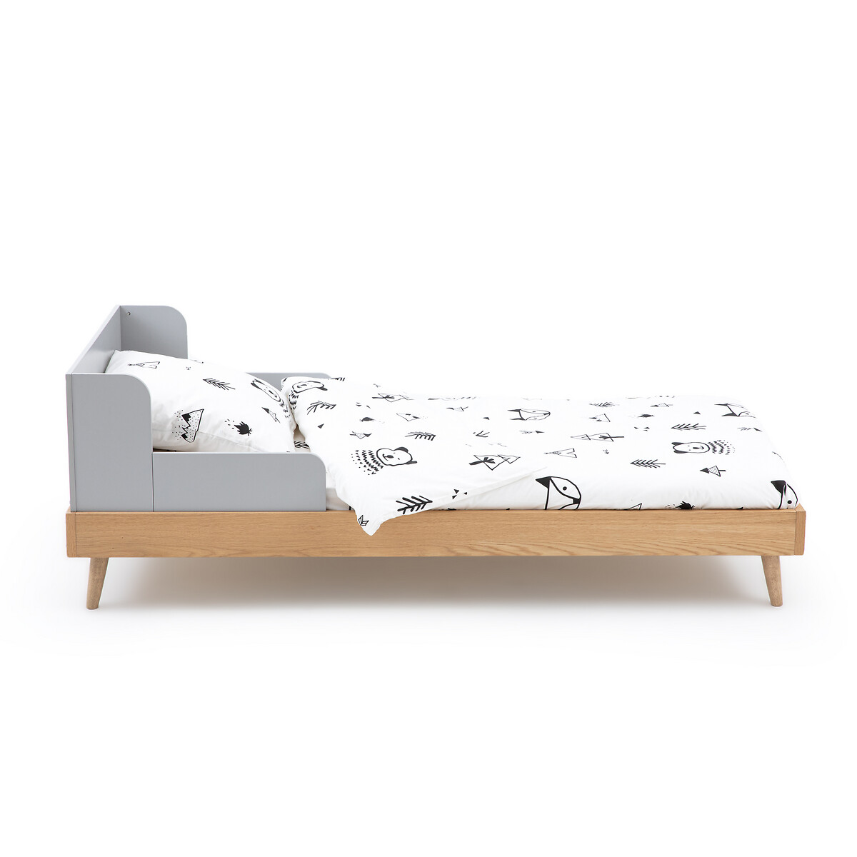 Кровать La Redoute Раскладная детская Augusto 90 x 190 см серый, размер 90 x 190 см - фото 4
