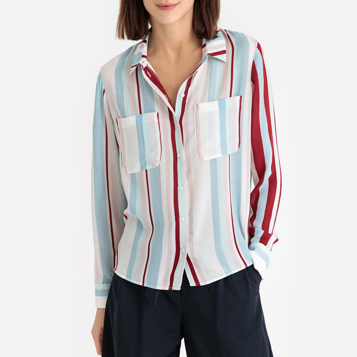

Блузка LaRedoute, Разноцветный, С рисунком и длинными рукавами XS разноцветный