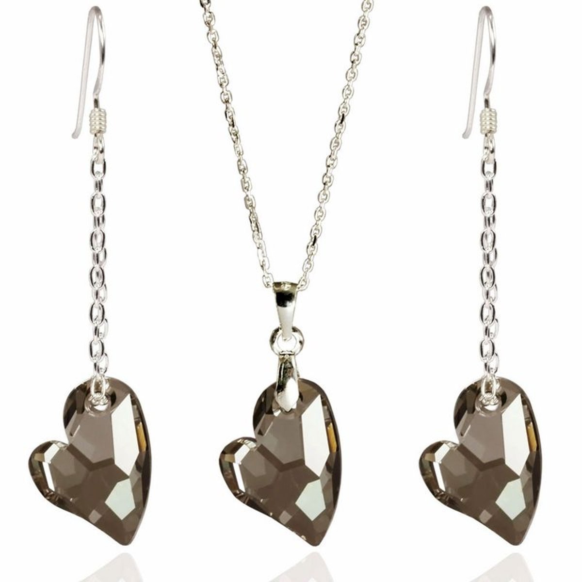 Parure BISHOJO Devoted to you SWAROVSKI ELEMENTS Argent 925 Silver Shade