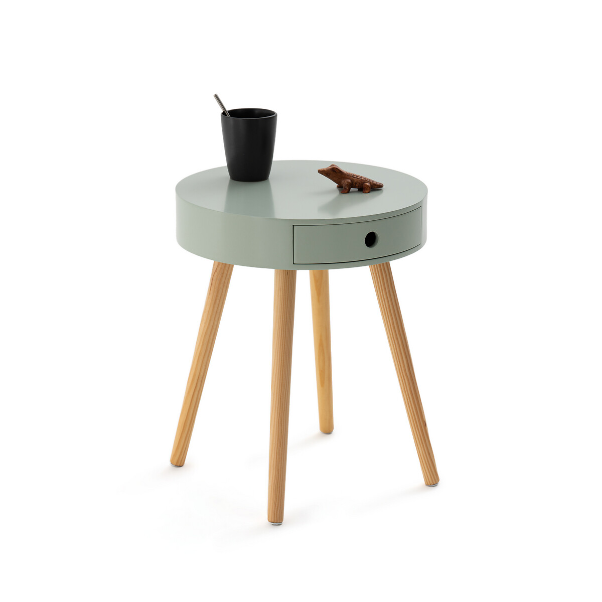 Маленький круглый прикроватный столик Selisa единый размер зеленый небольшой круглый железный столик для дивана прикроватный столик прикроватный столик современный уличный круглый стол для патио балкон