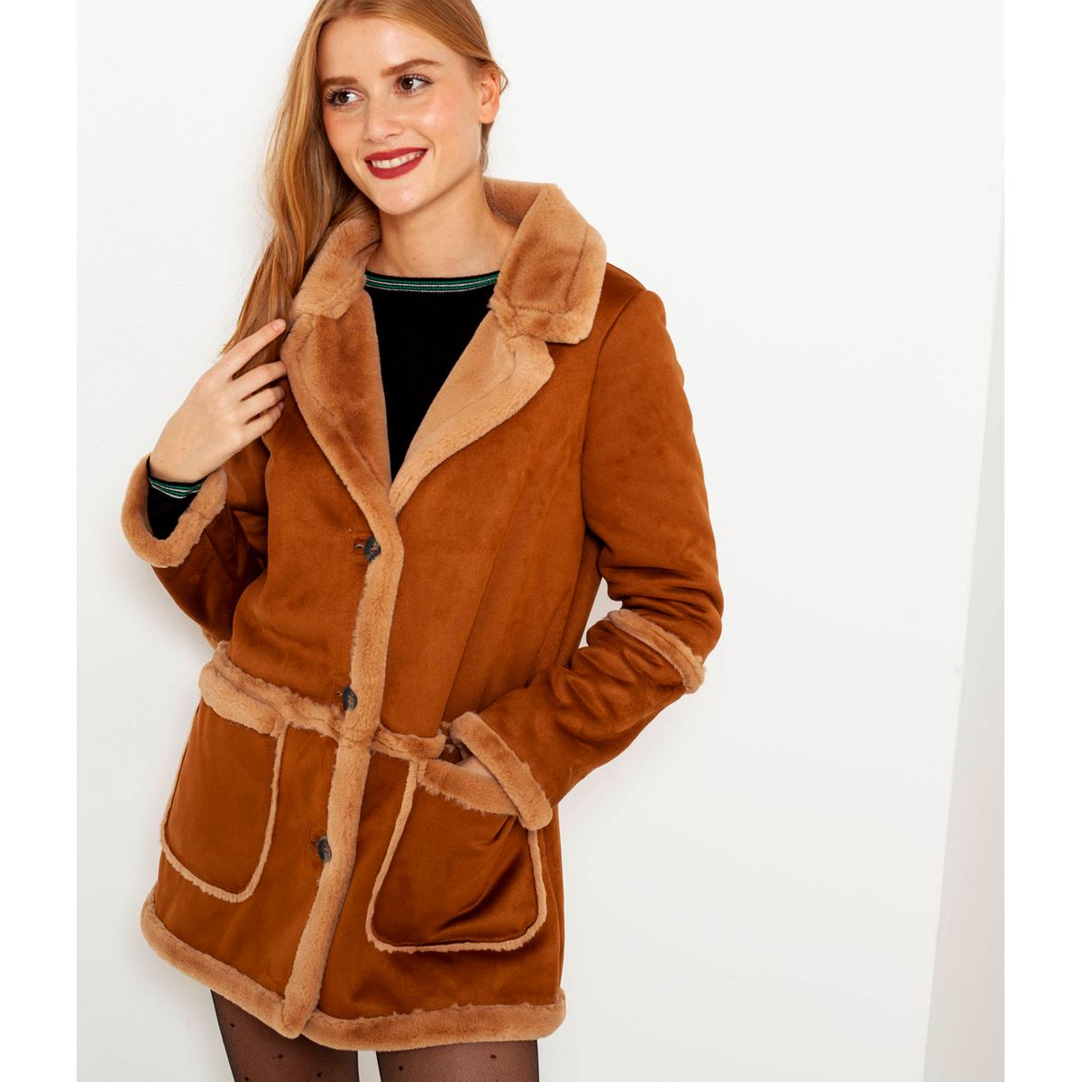 Manteau en suédine