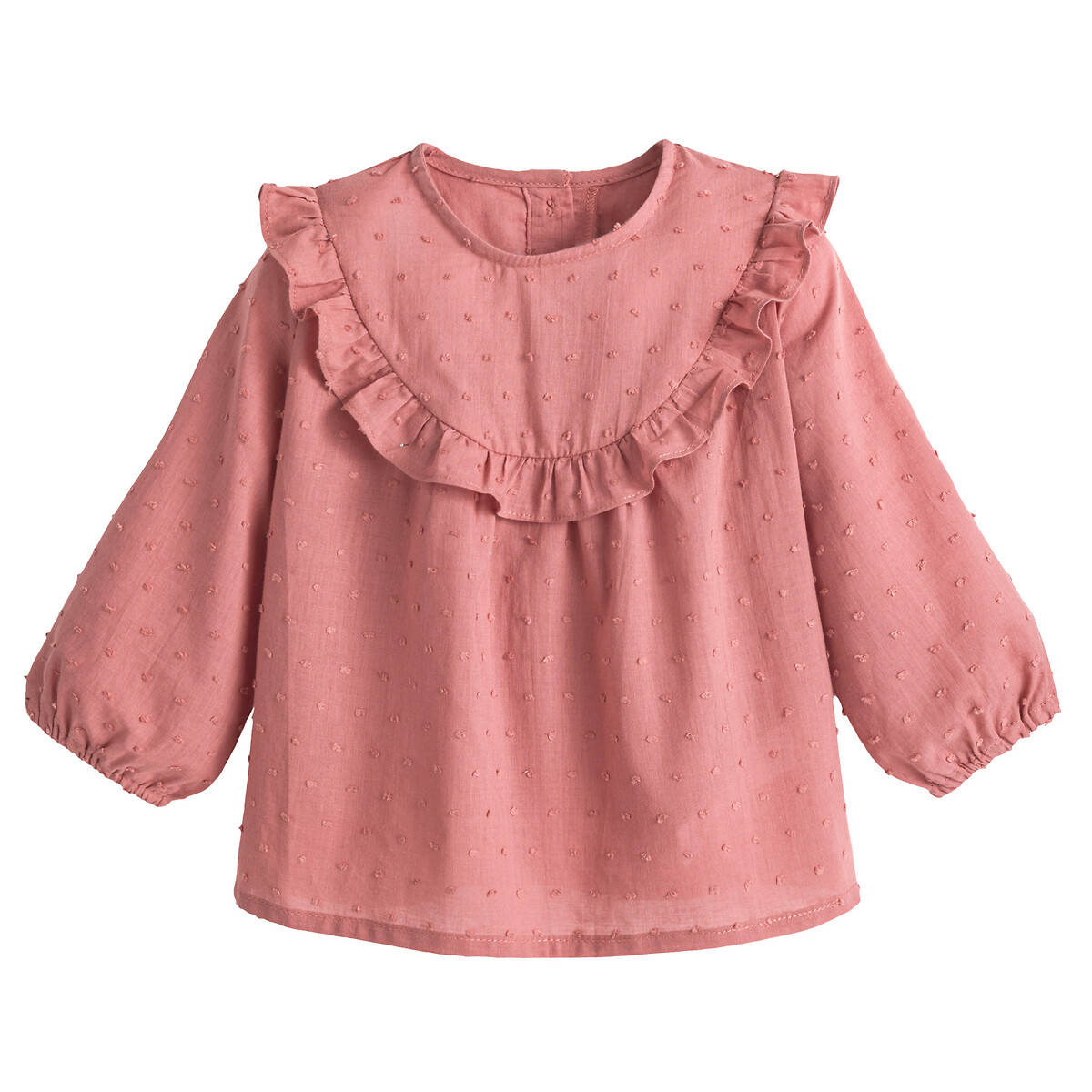 Блузка С длинными рукавами с вышивкой гладью 3 мес-4 лет 6 мес. - 67 см розовый