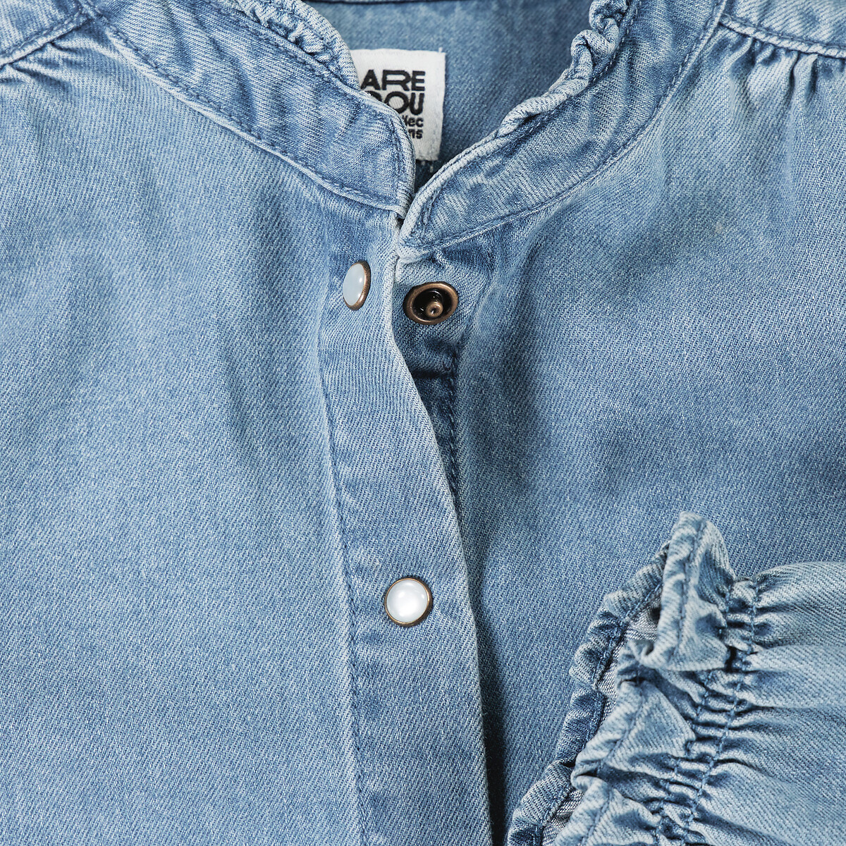 Рубашка Оверсайз из легкого денима длинные рукава 6 лет - 114 см синий LaRedoute, размер 6 - фото 5