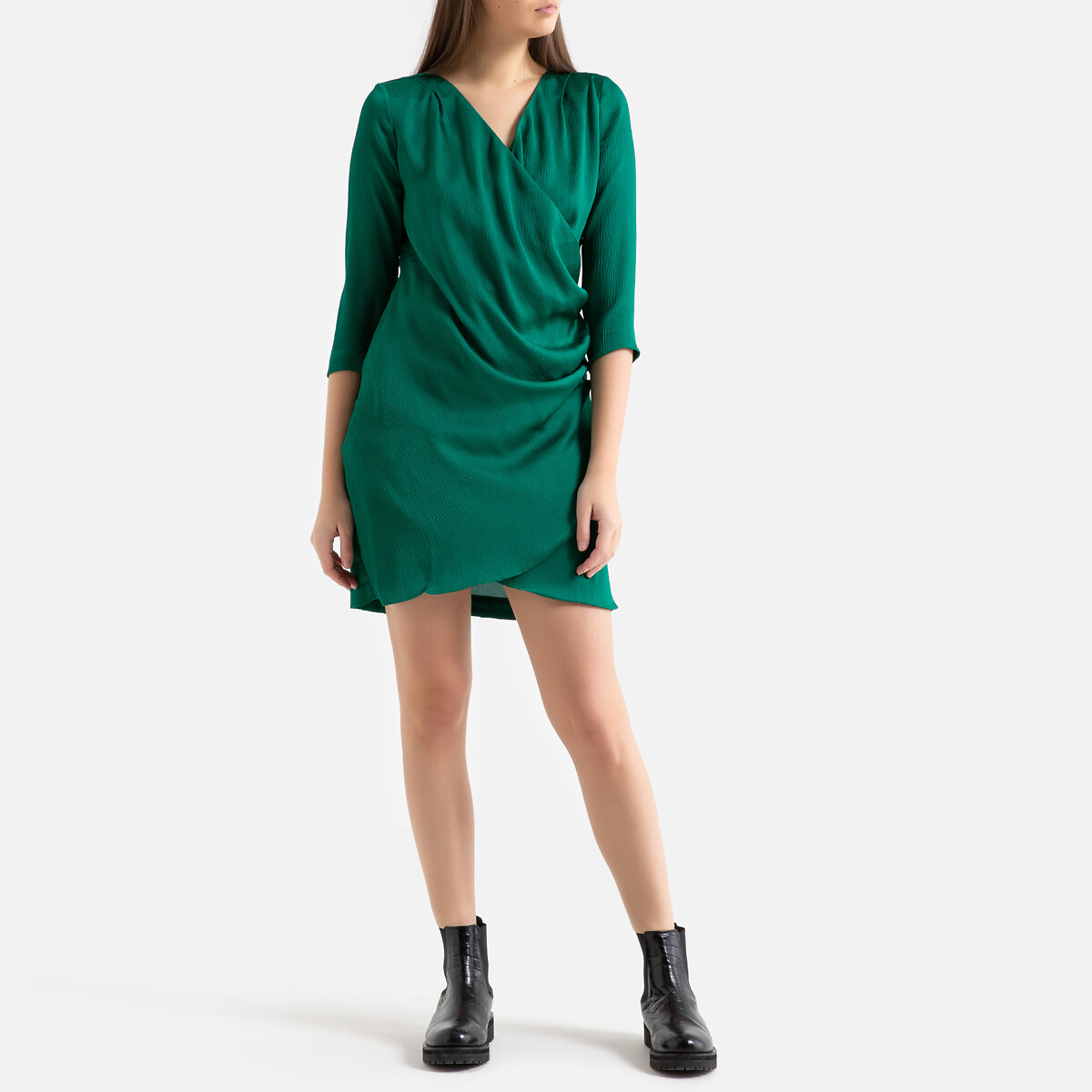 Платье SUNCOO Короткое с длинными рукавами CYBIL 2(M) зеленый, размер 2(M) Короткое с длинными рукавами CYBIL 2(M) зеленый - фото 2