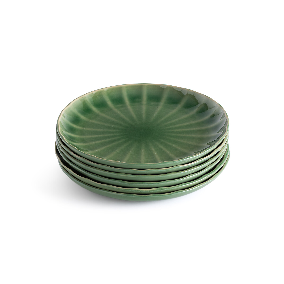 Комплект из шести тарелок плоских Из керамики Yona единый размер зеленый