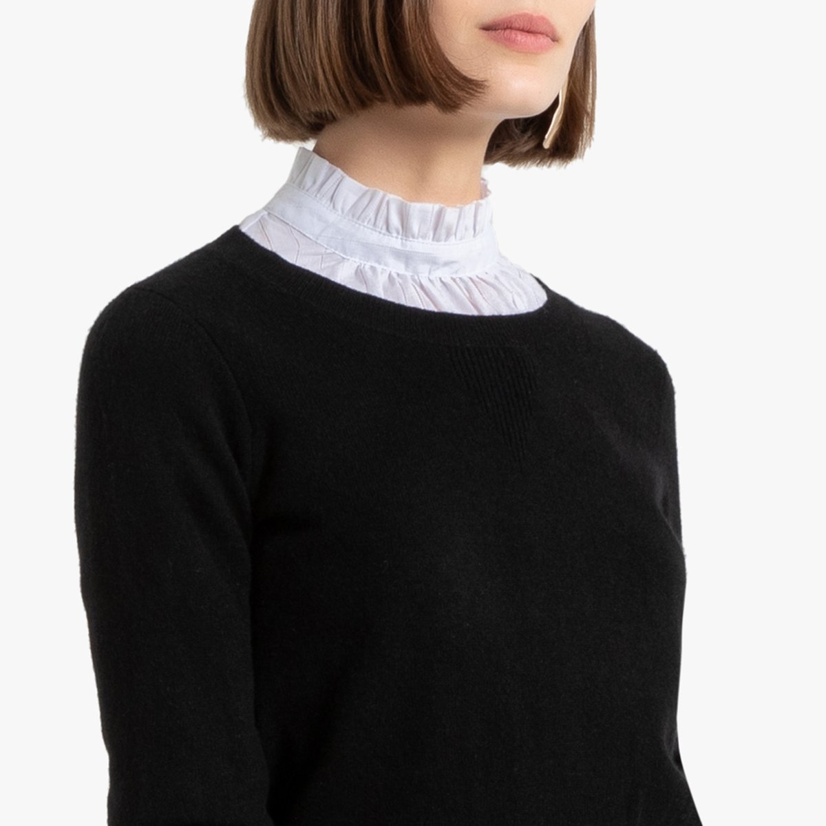 Пуловер La Redoute С круглым вырезом из кашемира XL черный, размер XL - фото 3