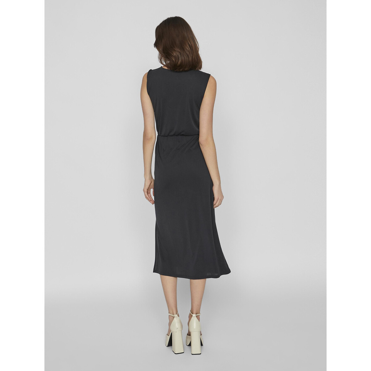 Платье-миди без рукавов  S черный LaRedoute, размер S - фото 5
