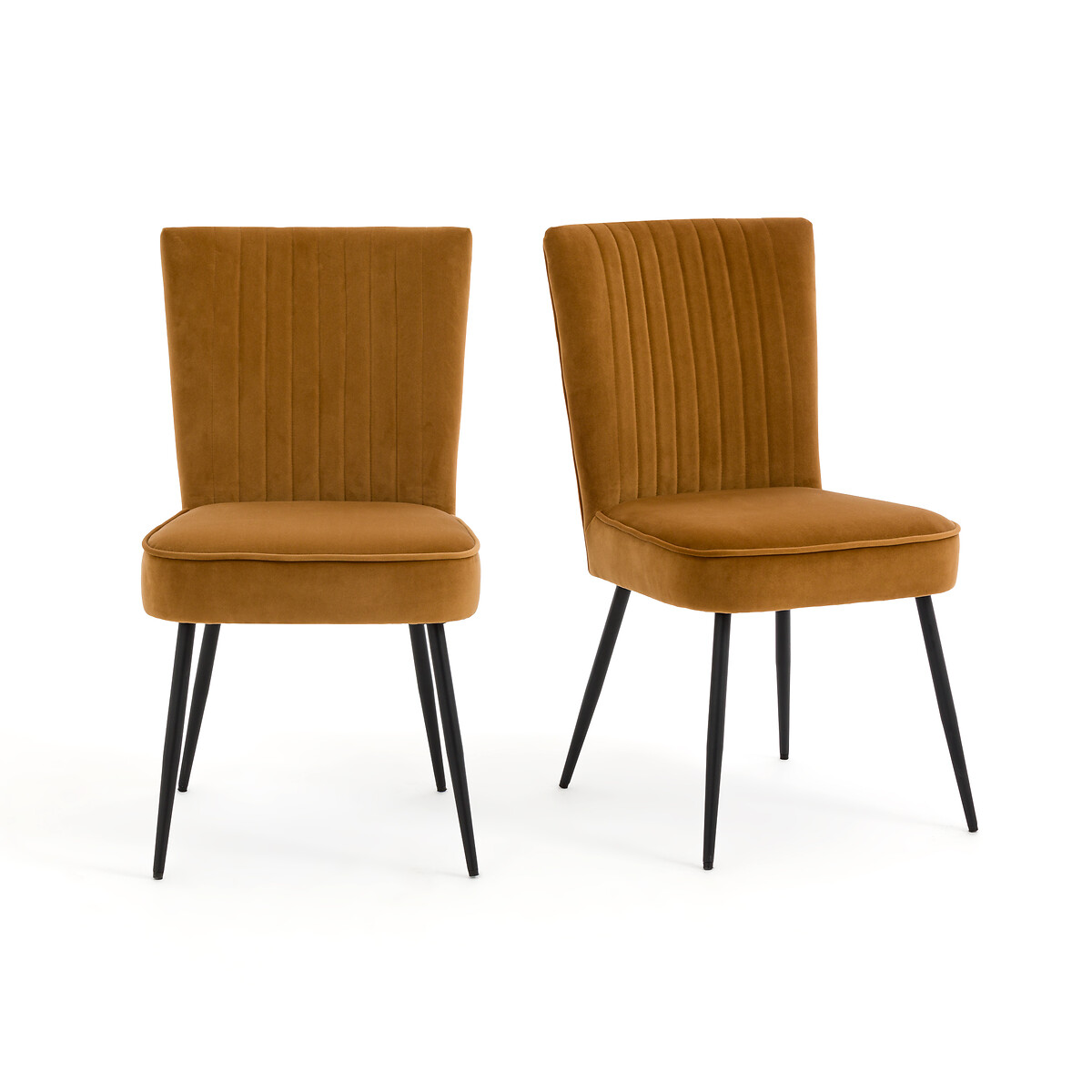 Комплект из 2-х винтажных стульев в стиле 50-х Ronda единый размер желтый 2 винтажных металлических стула brooklyn единый размер серый