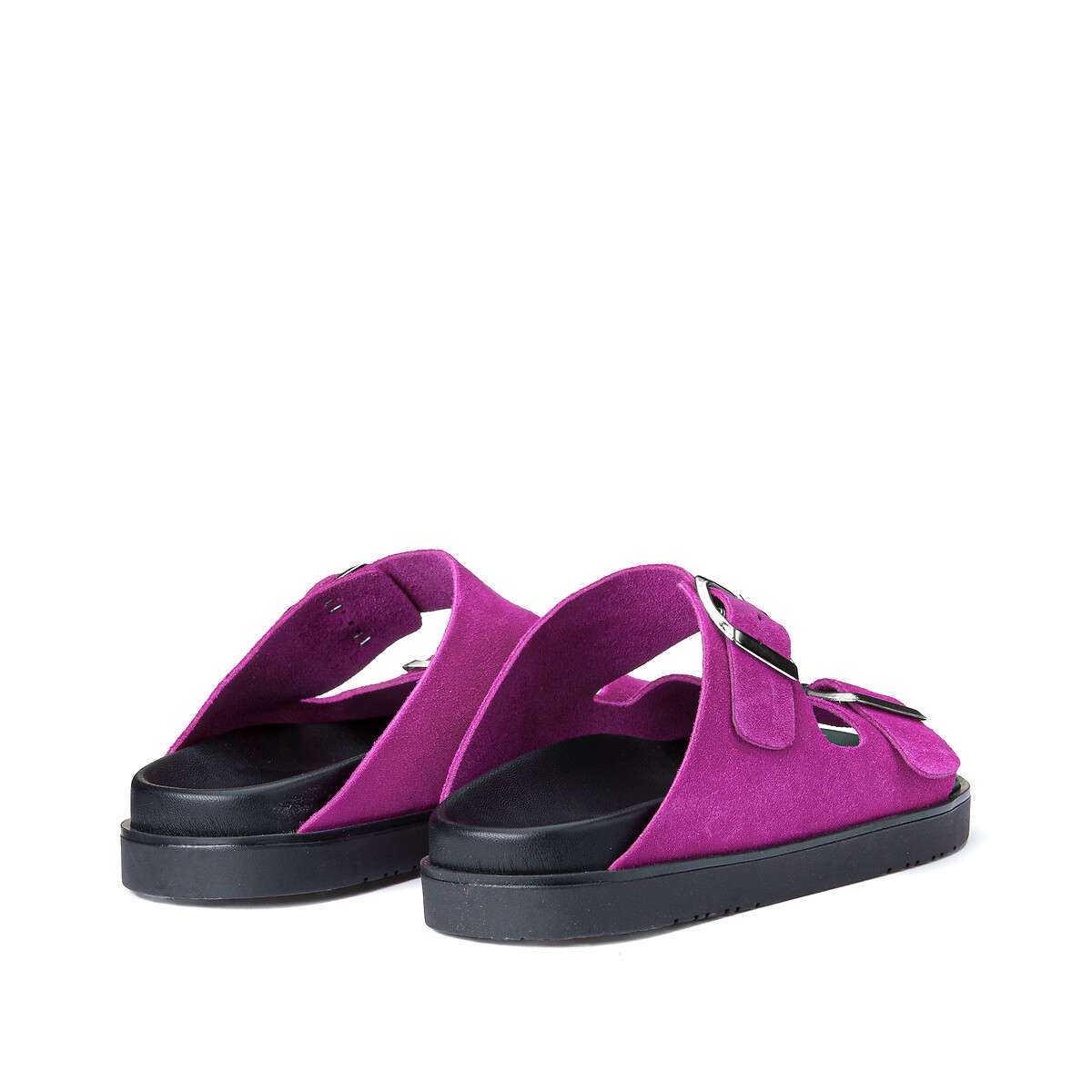Туфли Без задника из кожи с двумя пряжками 39 розовый LaRedoute, размер 39 - фото 4