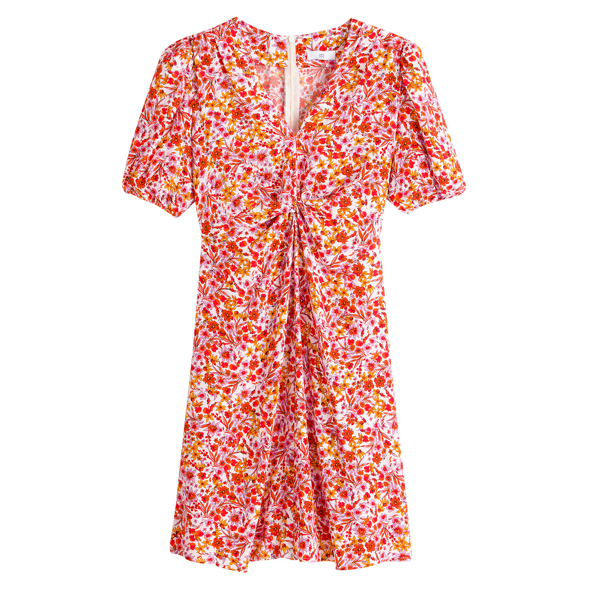 Платье LaRedoute Прямое короткое с цветочным принтом 40 разноцветный, размер 40 - фото 5