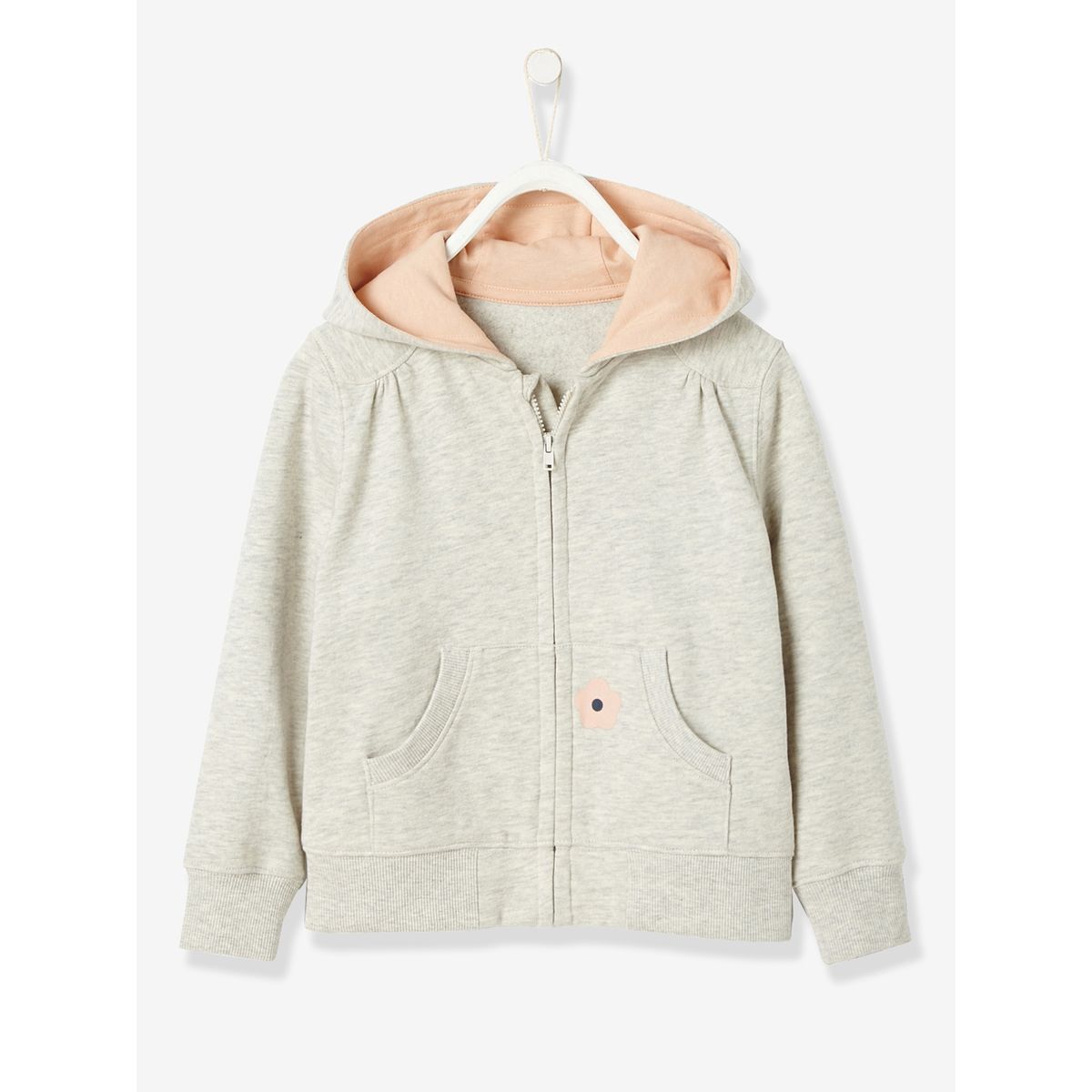 Gilet fantaisie fille à capuche en molleton